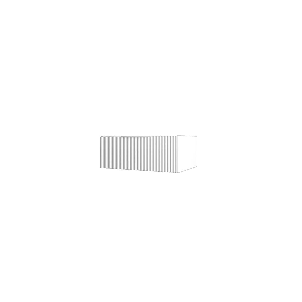 Mobile da bagno sospeso sotto lavabo Modula di BADEN HAUS L 70 x H 25 x P 44 cm bianco cannettato  opaco, 1 cassetto - 2