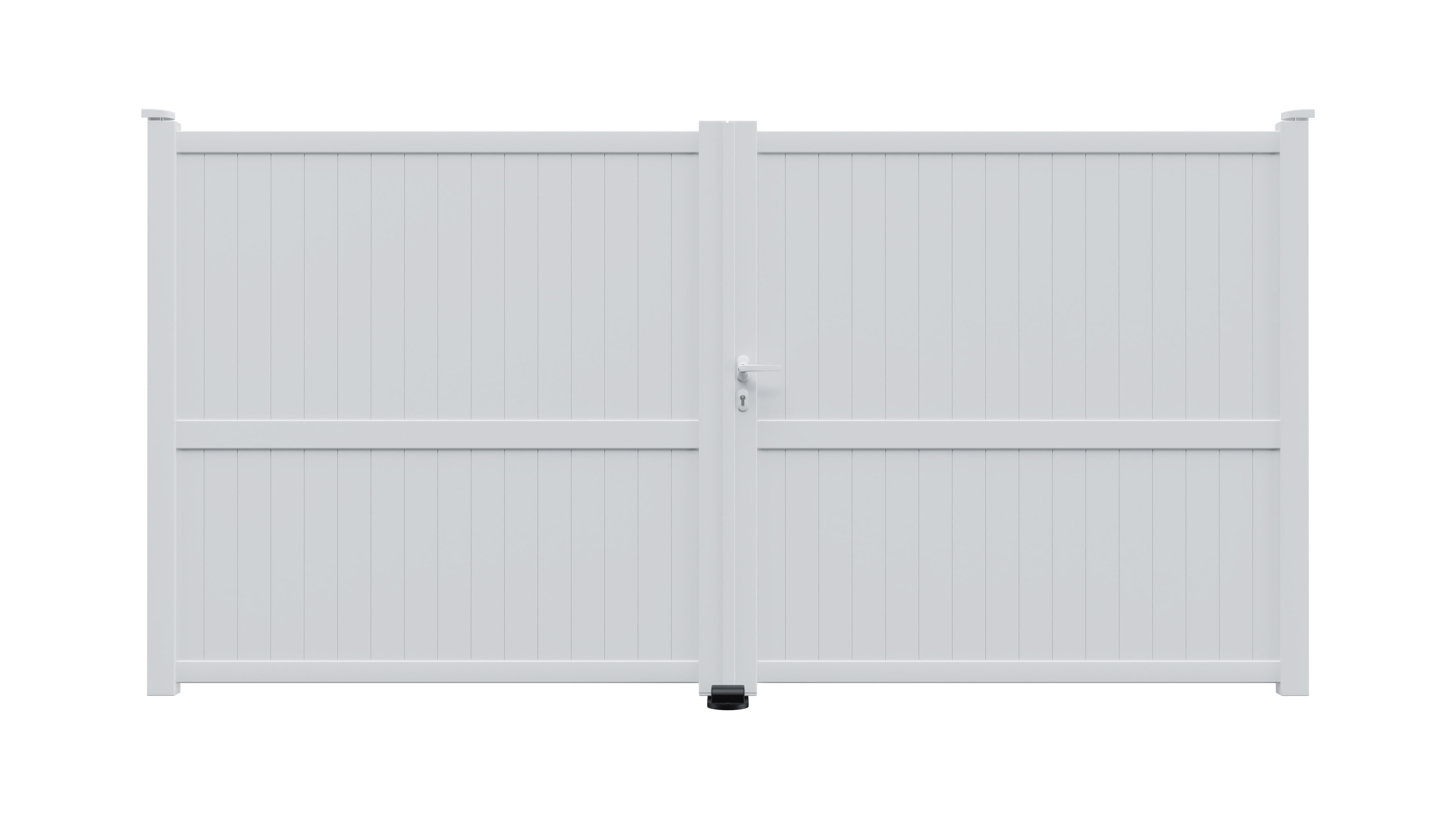 Puerta batiente de aluminio blanco mod:cl03 350x180 cm