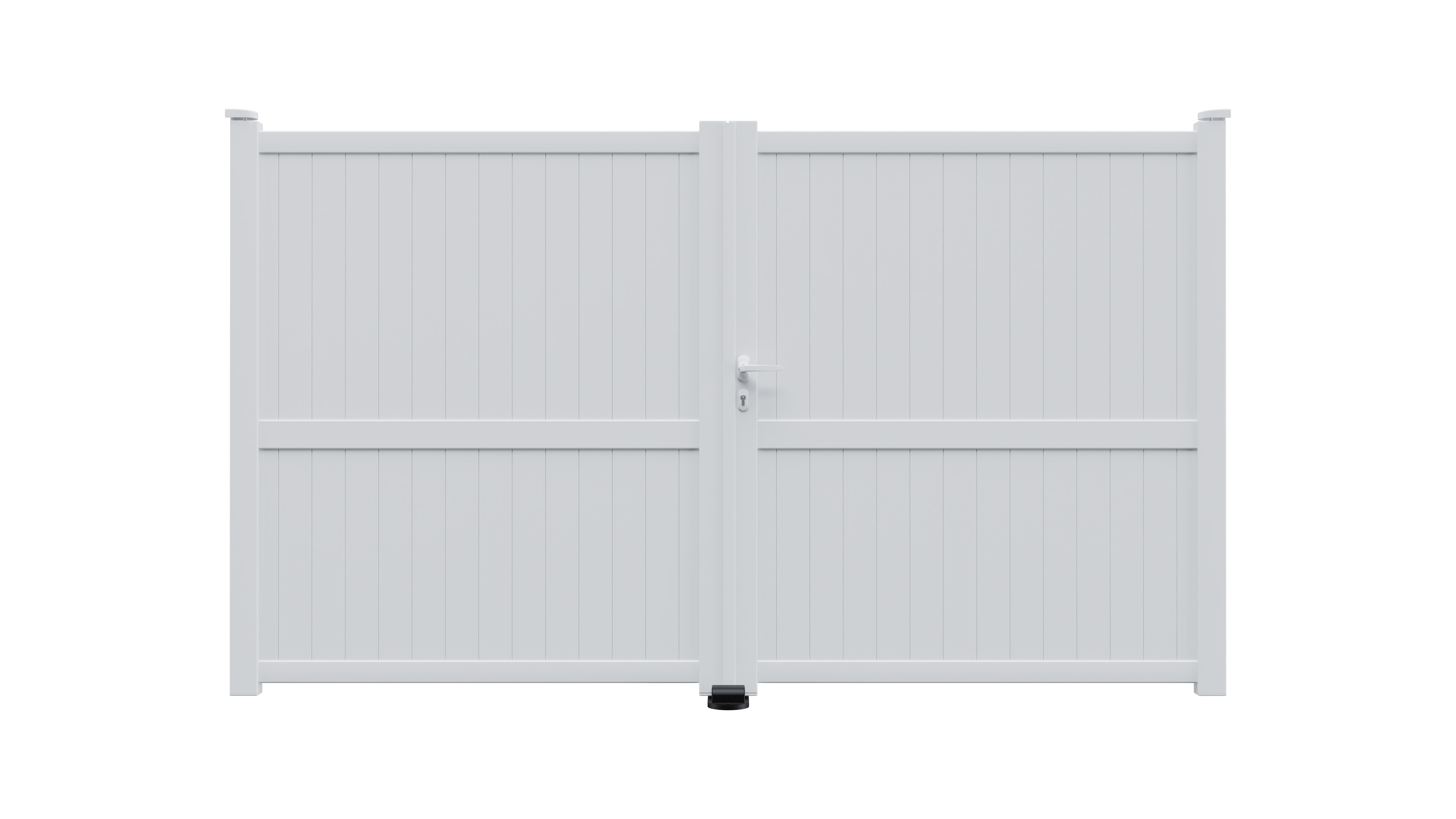 Puerta batiente de aluminio blanco mod:cl03 300x180 cm
