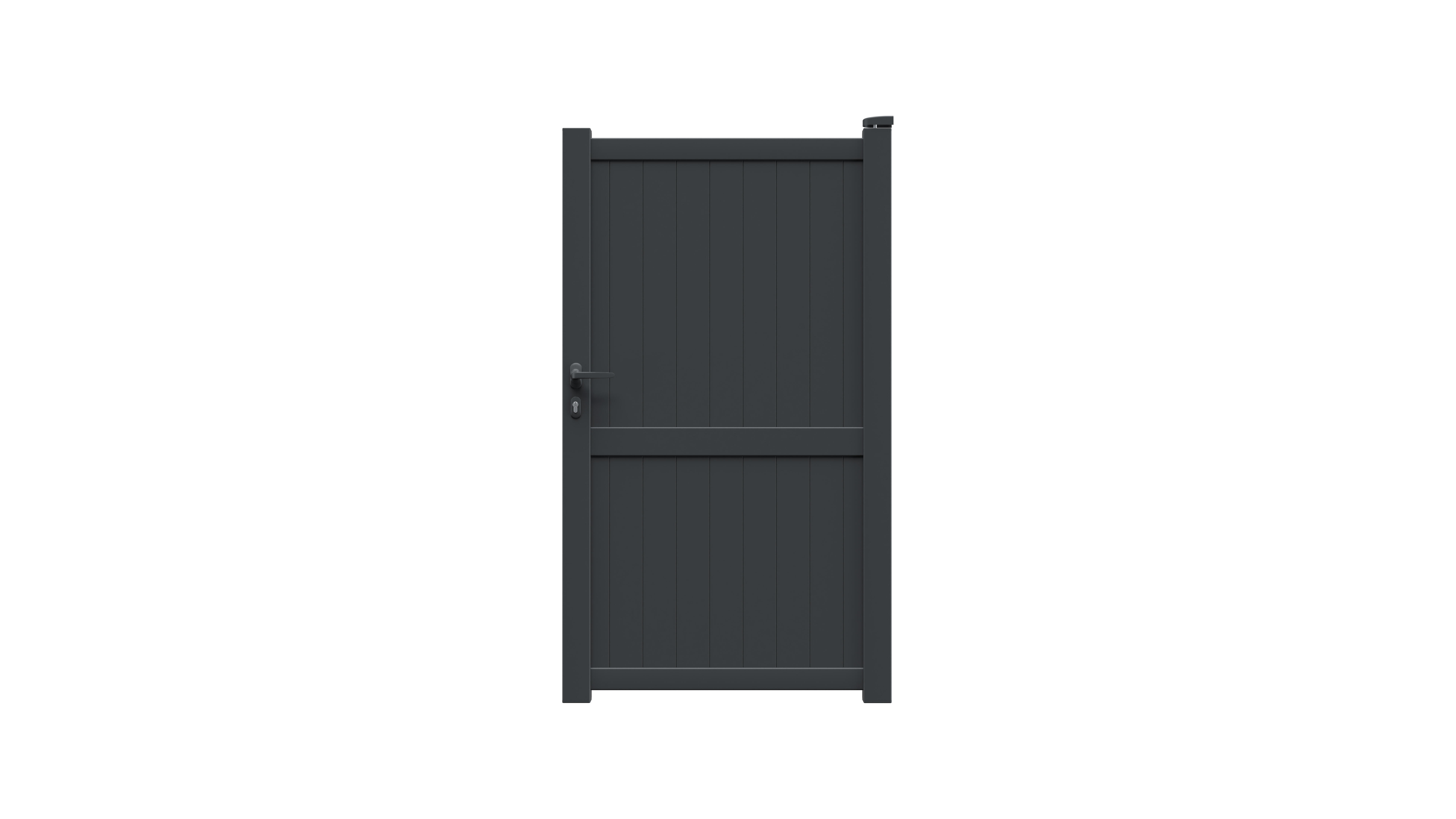 Puerta peatonal de aluminio gris md:cl03 100x180 cm