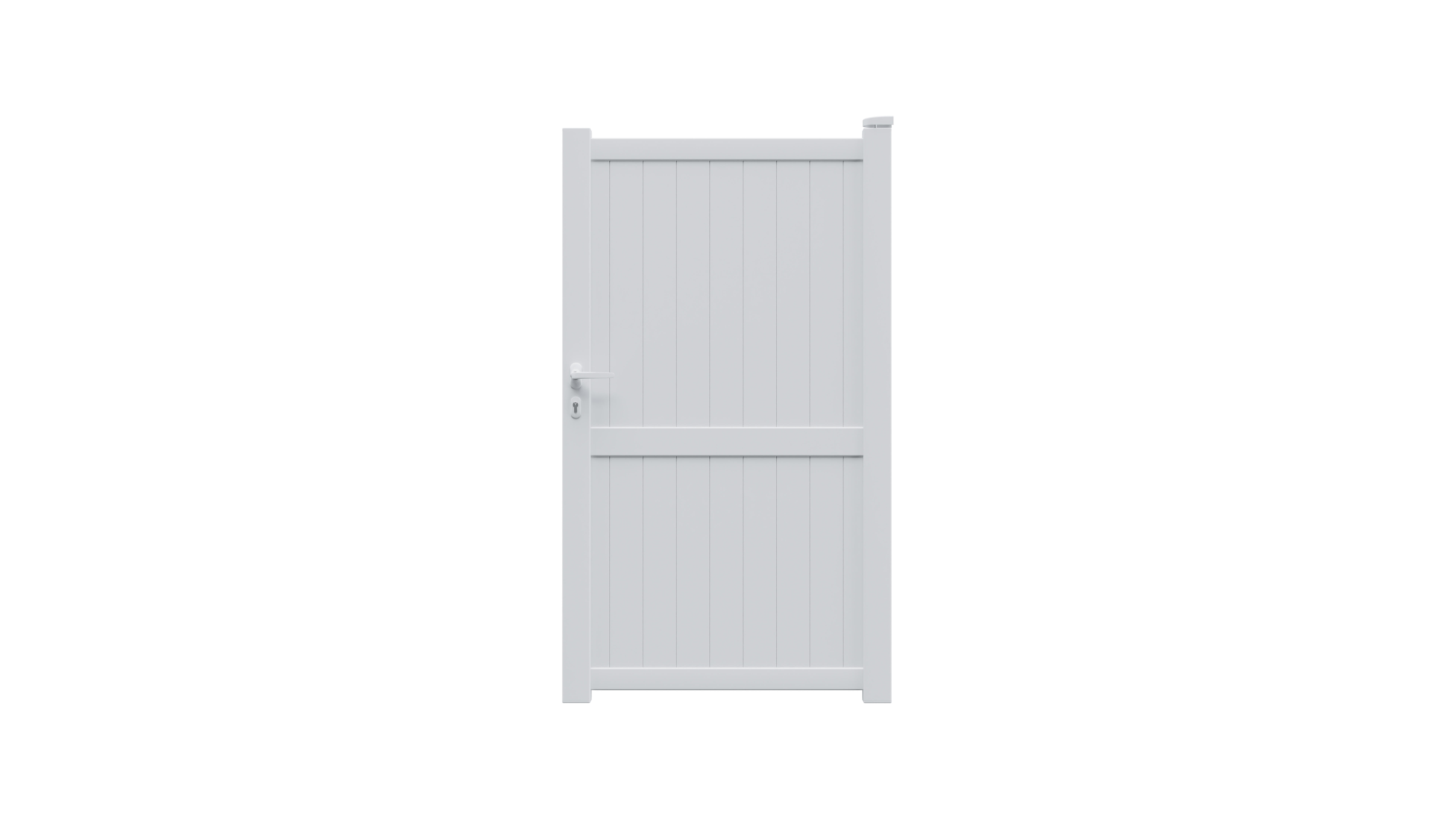 Puerta peatonal de aluminio blanco mod:cl03 100x180 cm