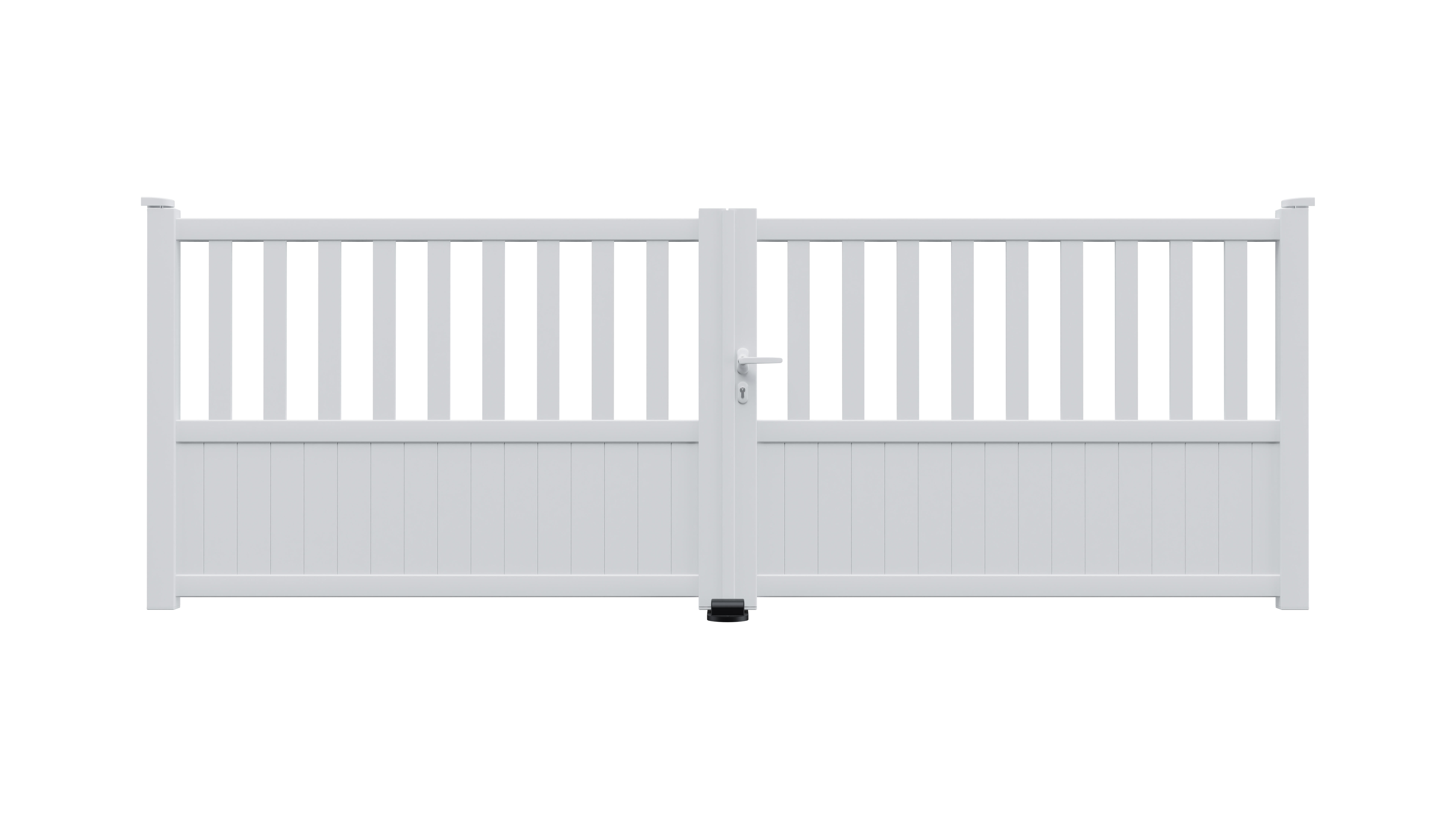 Puerta batiente de aluminio blanco mod:cl01 350x125 cm