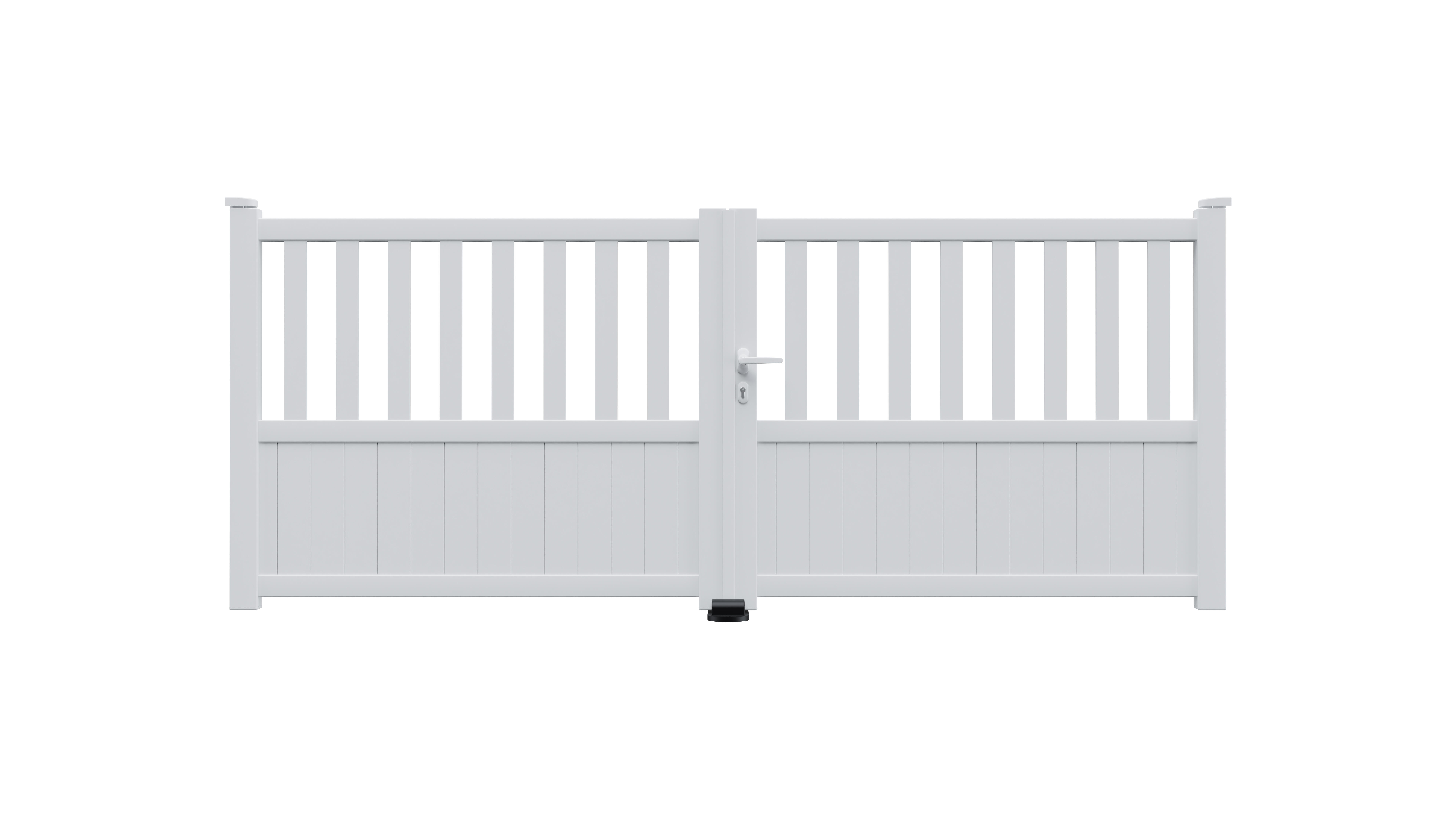 Puerta batiente de aluminio blanco mod:cl01 300x125 cm