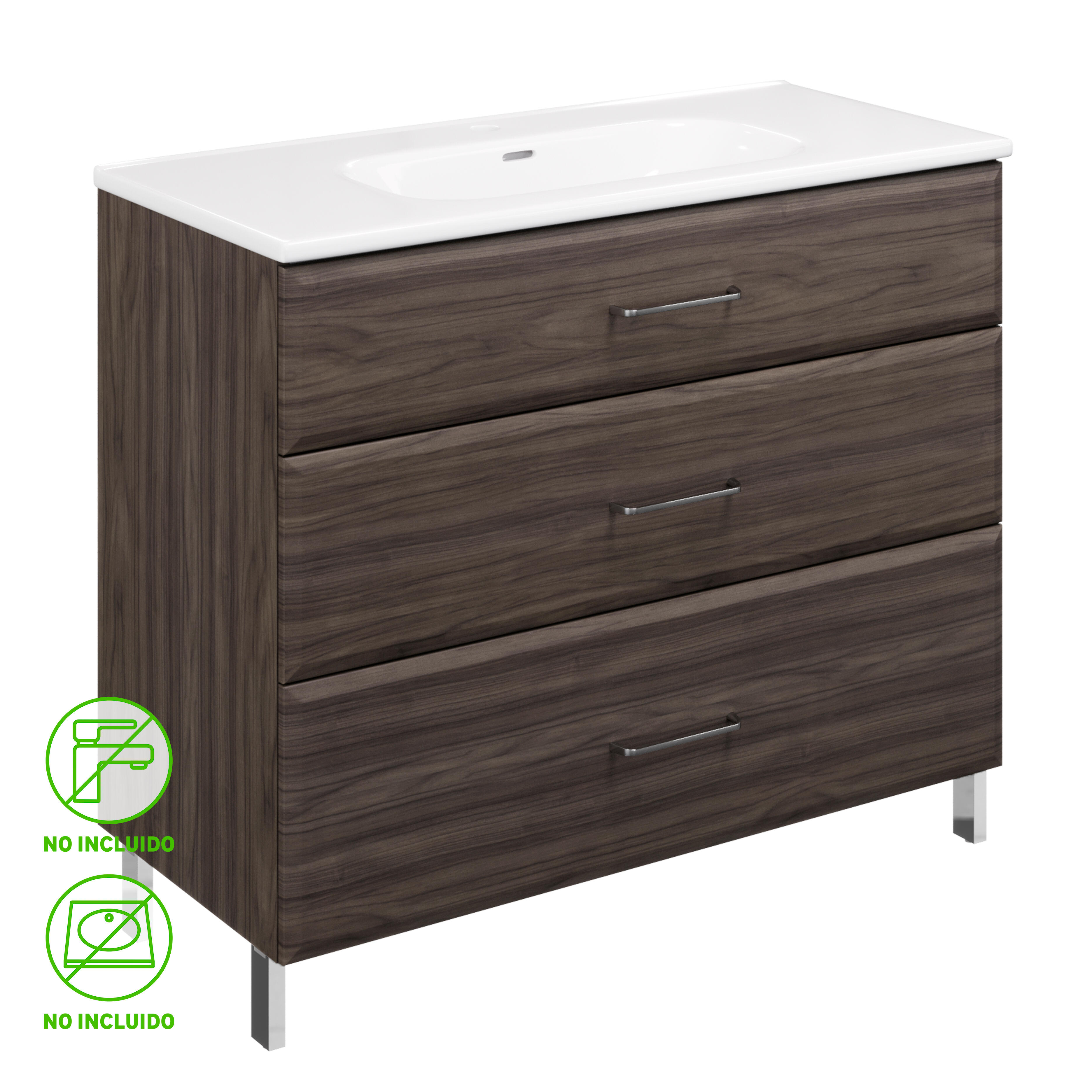 Mueble de baño opale2 imitación roble natural 99.5x45.2 cm