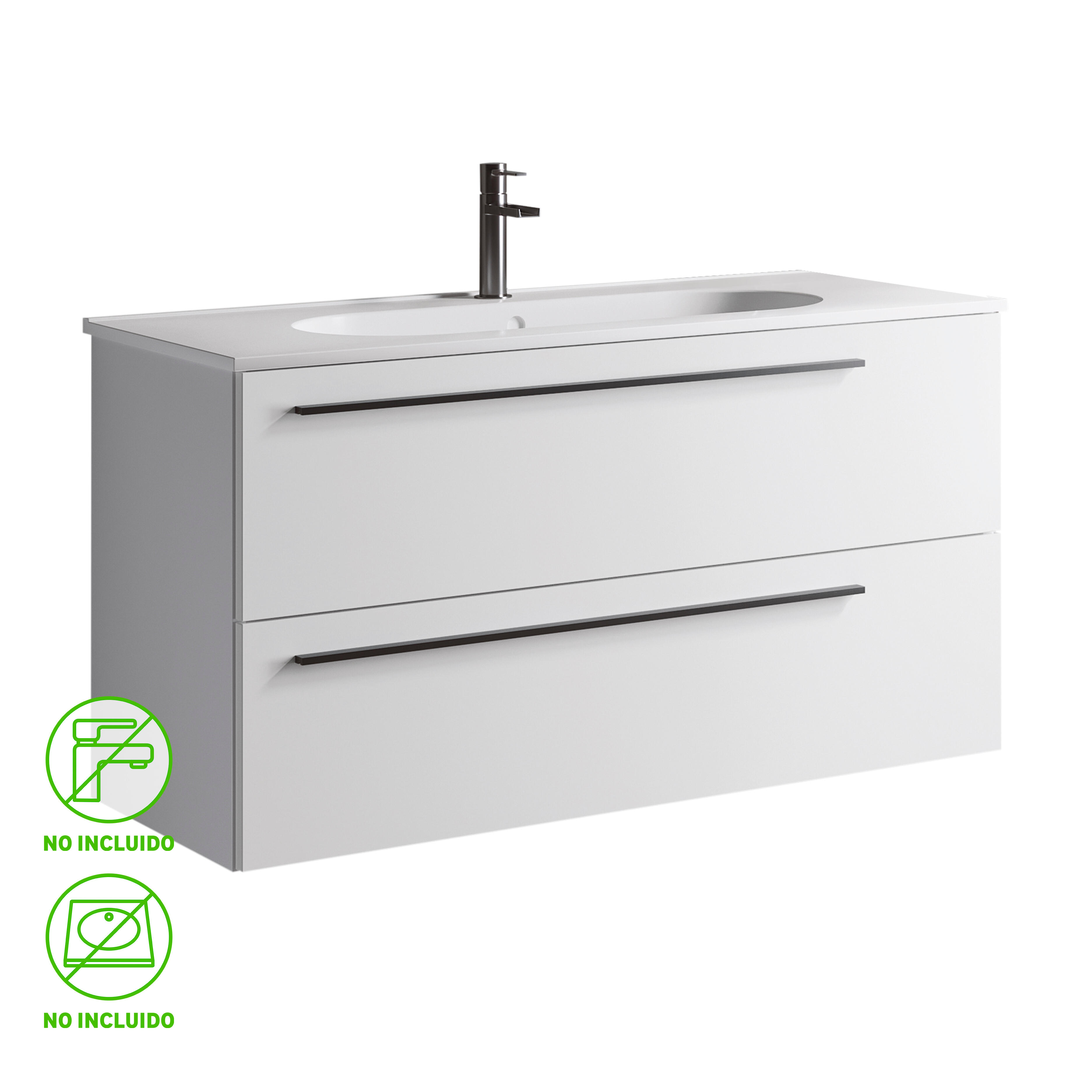 Mueble de baño mia blanco 100x45 cm (lavabo no incluido)