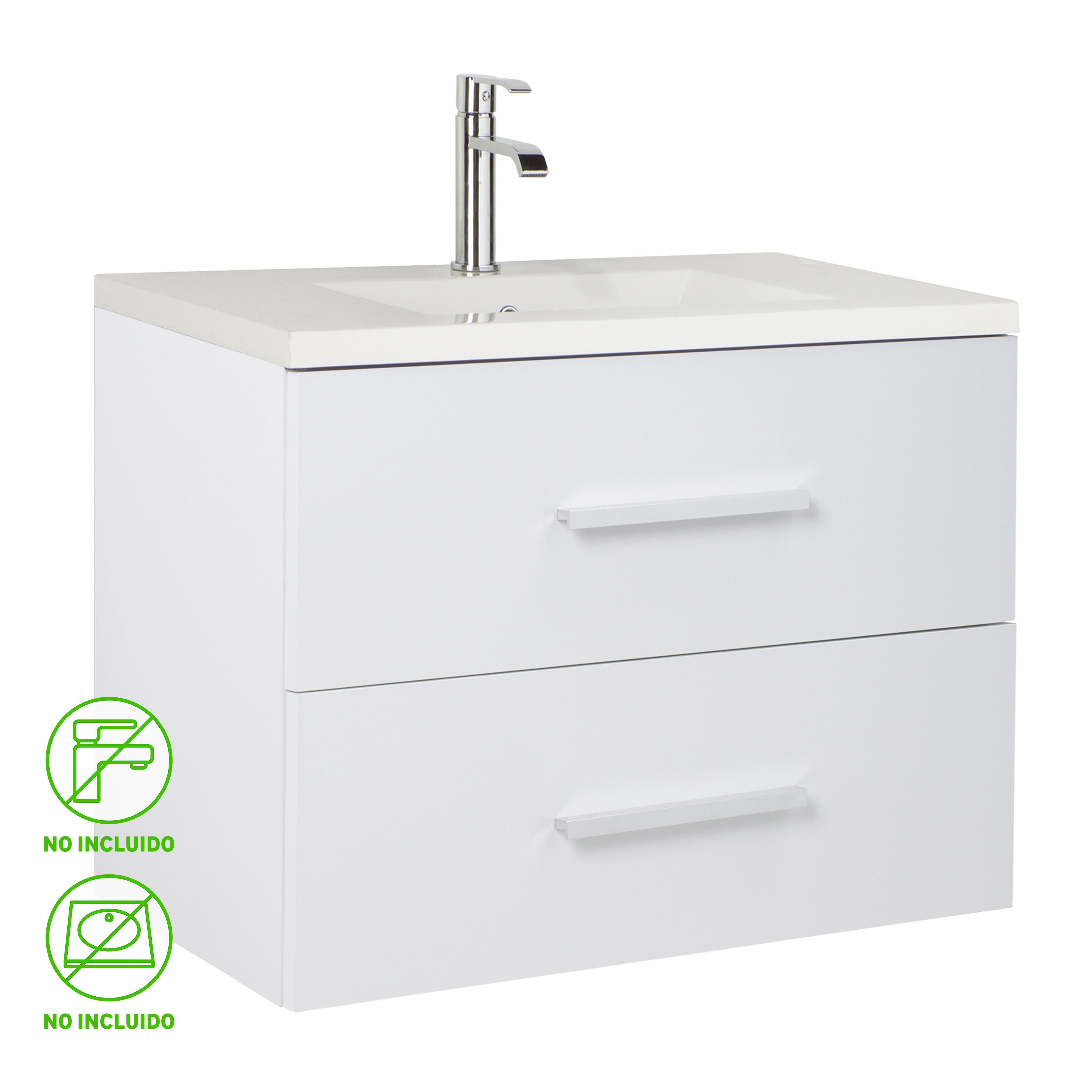 Mueble de baño madrid blanco 60x40 cm (lavabo no incluido)