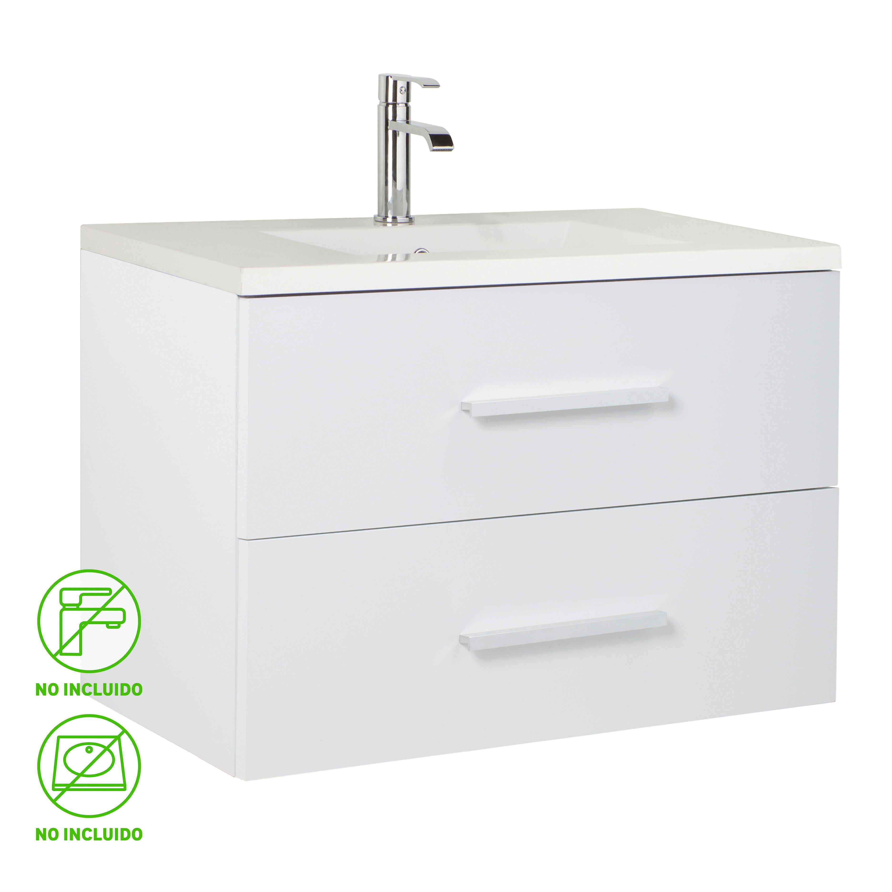 Mueble de baño madrid blanco 80x45 cm (lavabo no incluido)