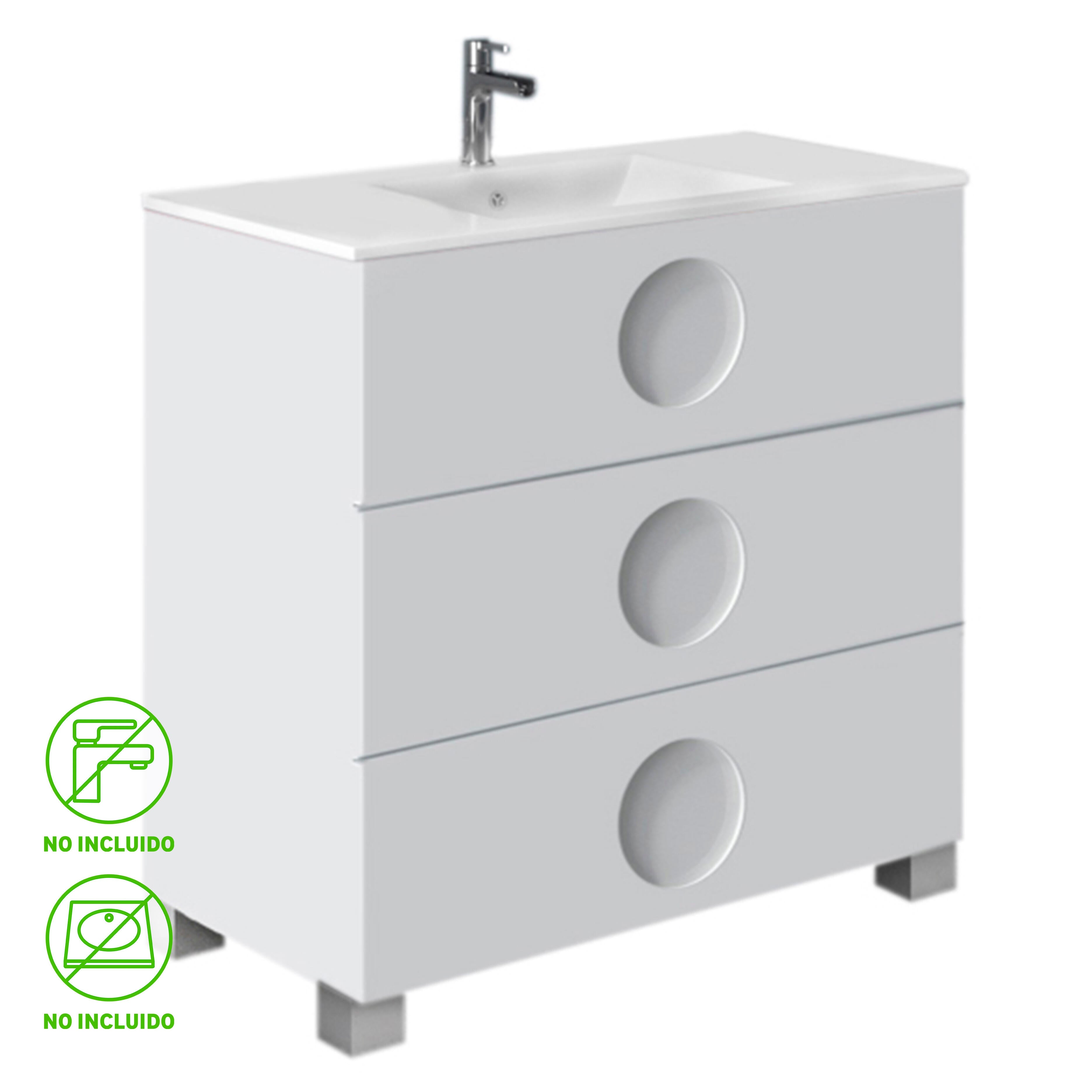 Mueble de baño sphere blanco 90x45 cm