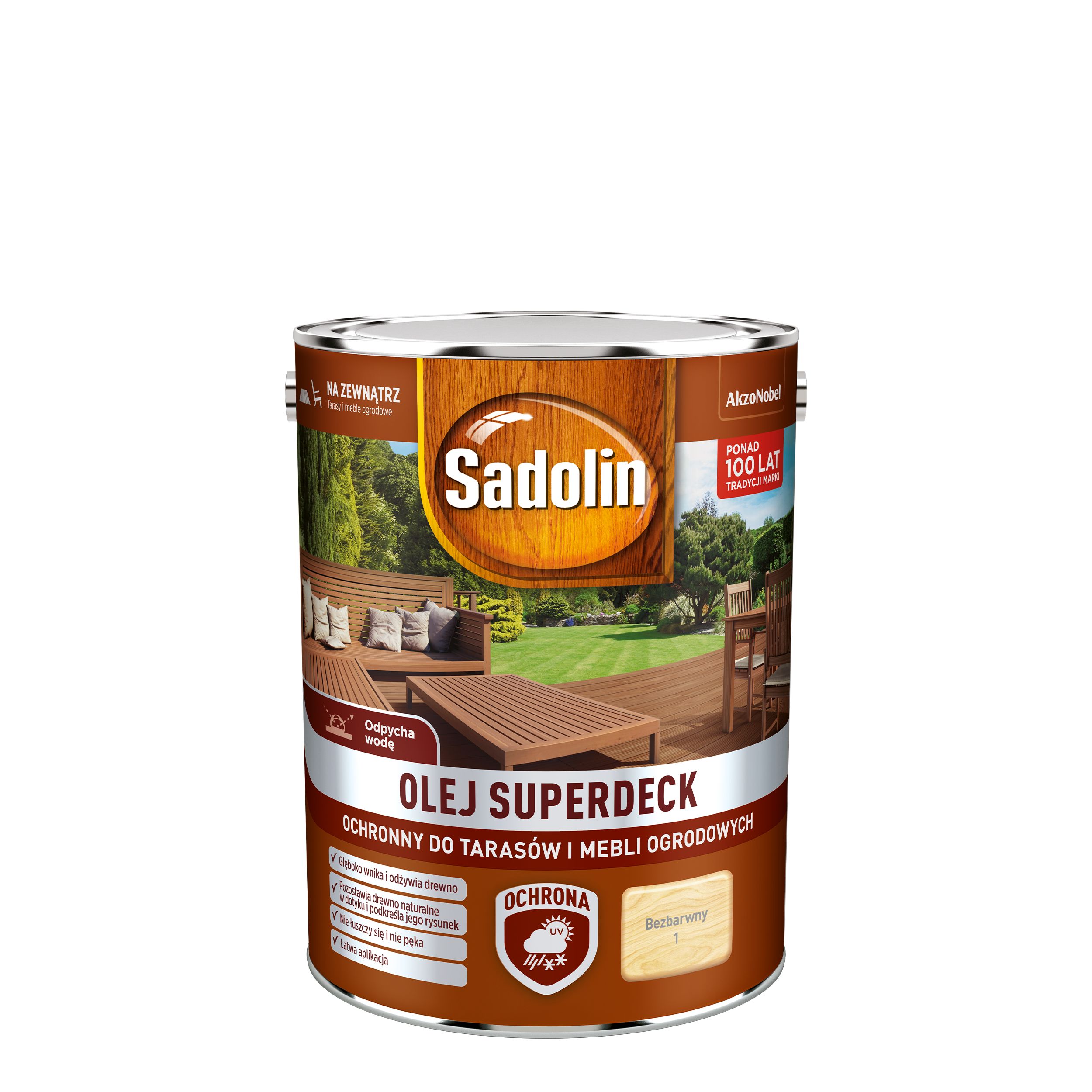 Olej do drewna na zewnątrz bezbarwny Superdeck 5l Sadolin