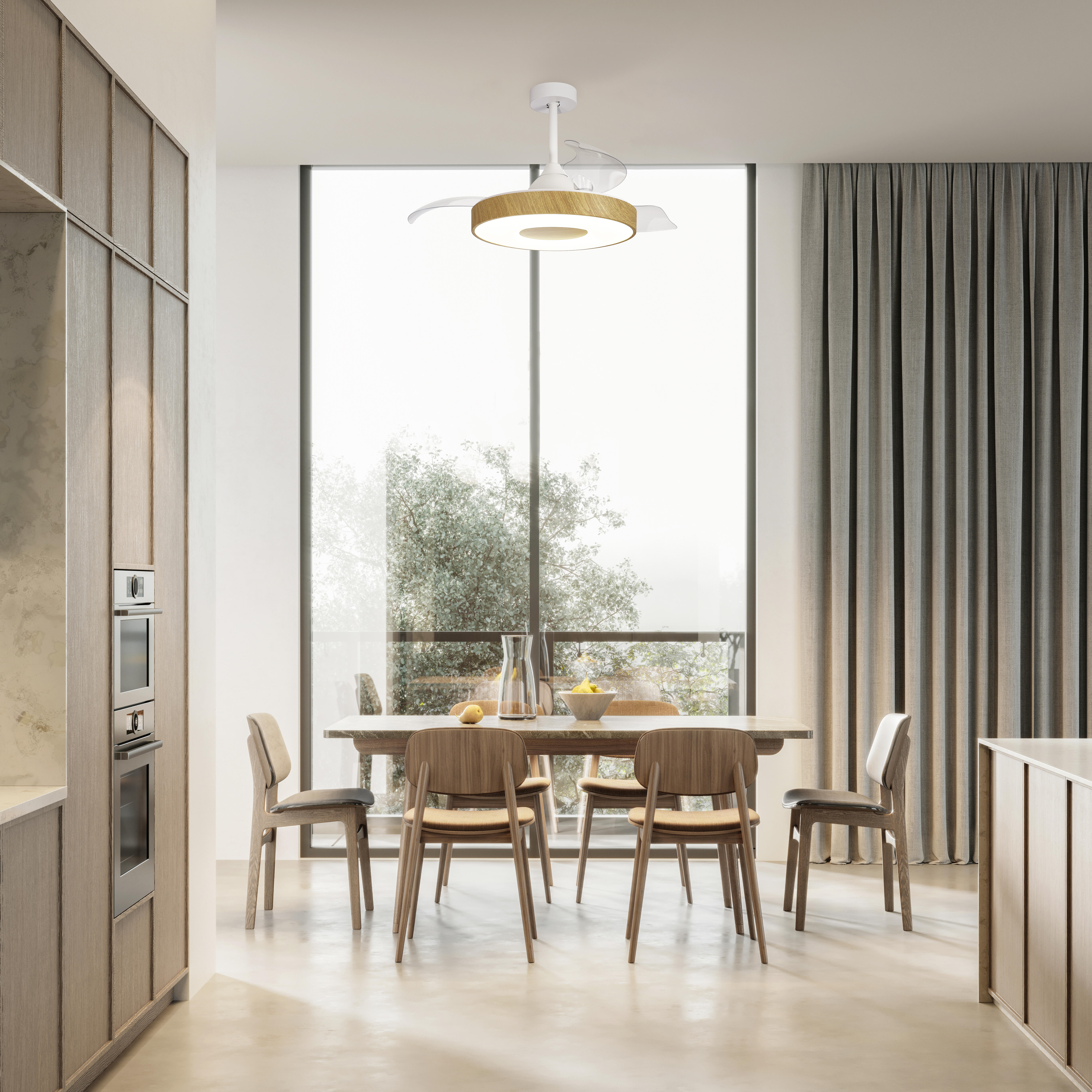 Ventilateur de plafond LED, Coin, 106.2 cm, MANTRA, blanc - 3