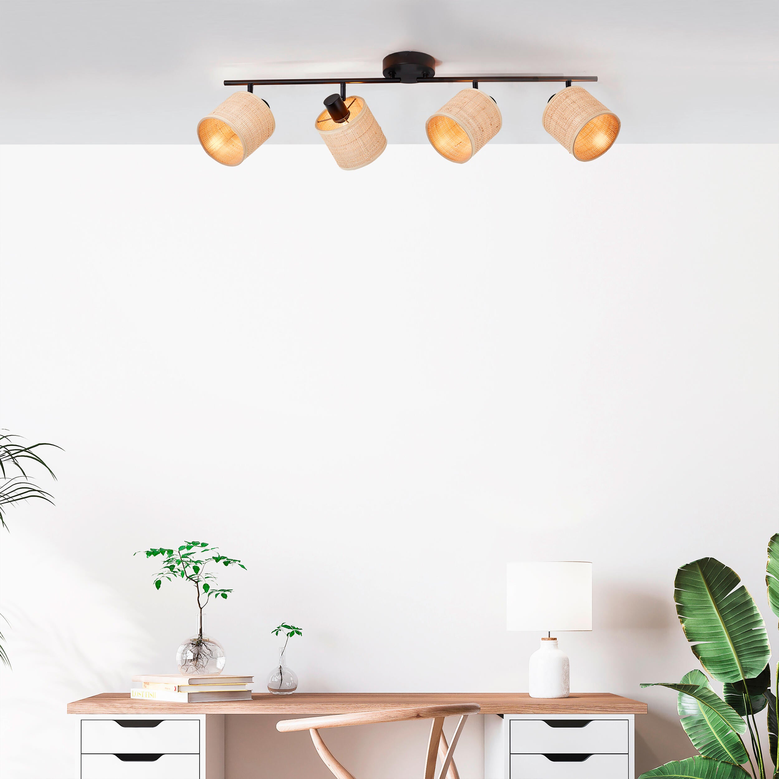 Foco decorativo INSPIRE CARVI 4 luzes 76 cm metal - 18