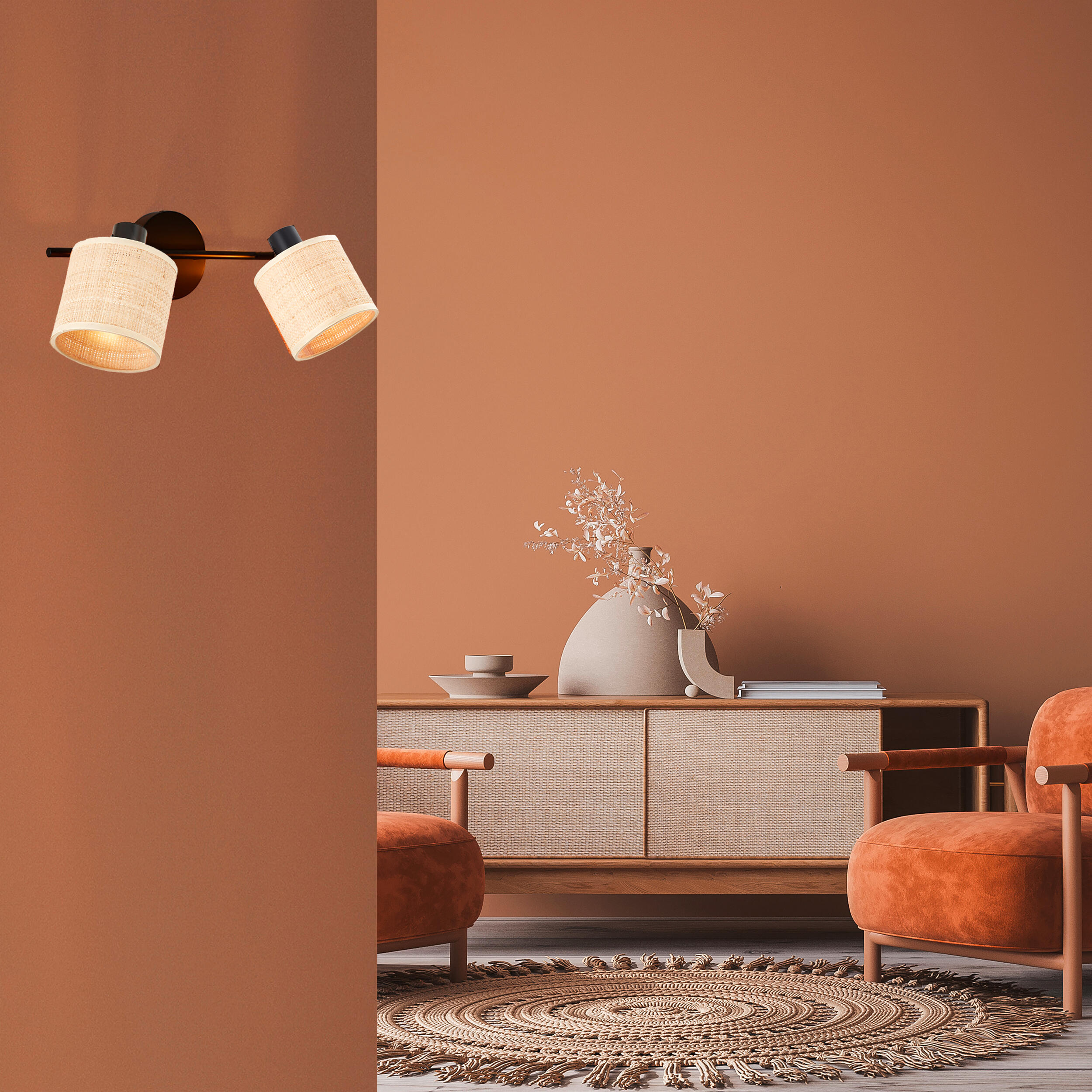 Foco decorativo INSPIRE CARVI 2 luzes 50 cm metal - 19