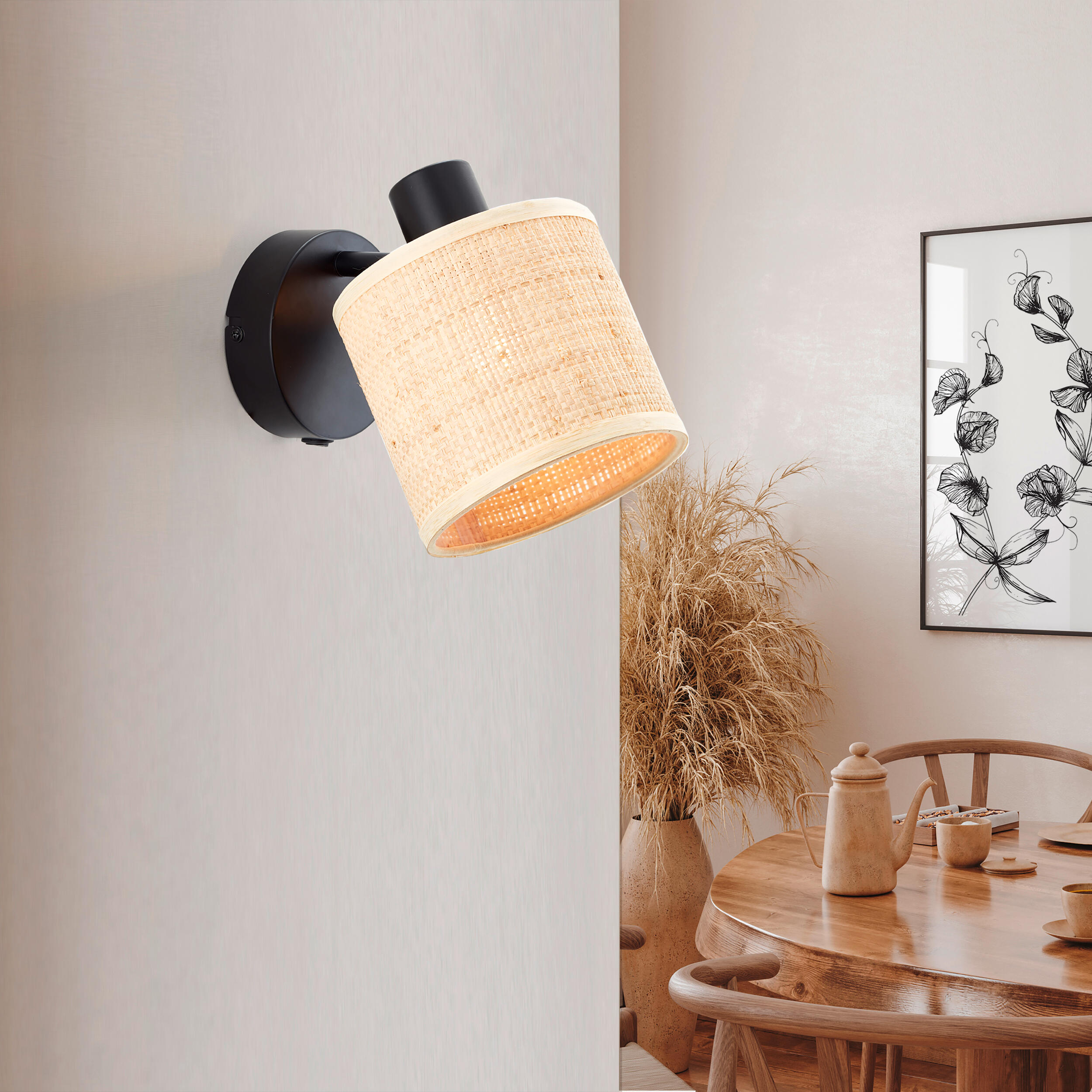 Foco decorativo INSPIRE CARVI E14 17cm 1 luz preto - 20