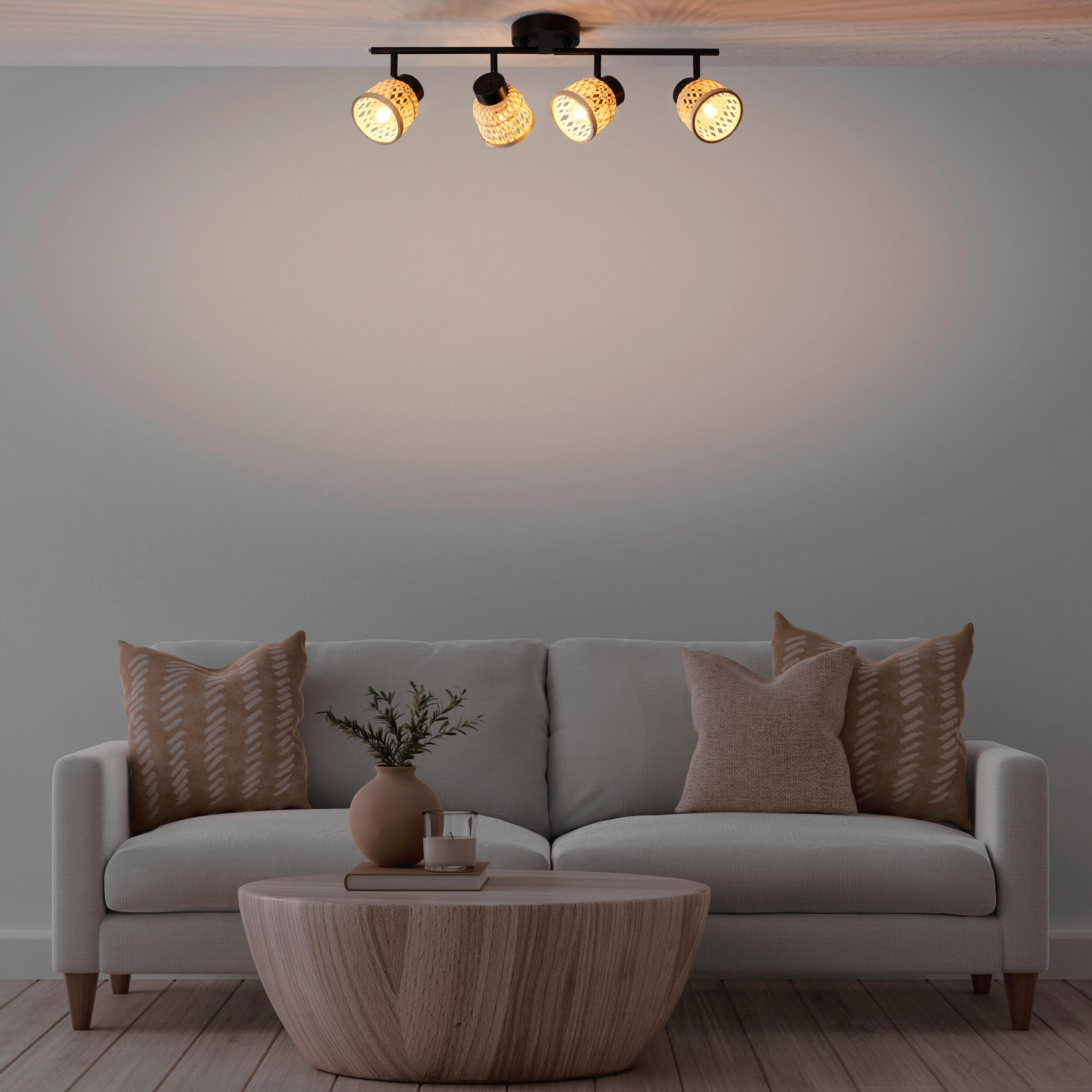 Candeeiro de teto INSPIRE NINON E14 4 LUZES D10.5CM PRETO - 23