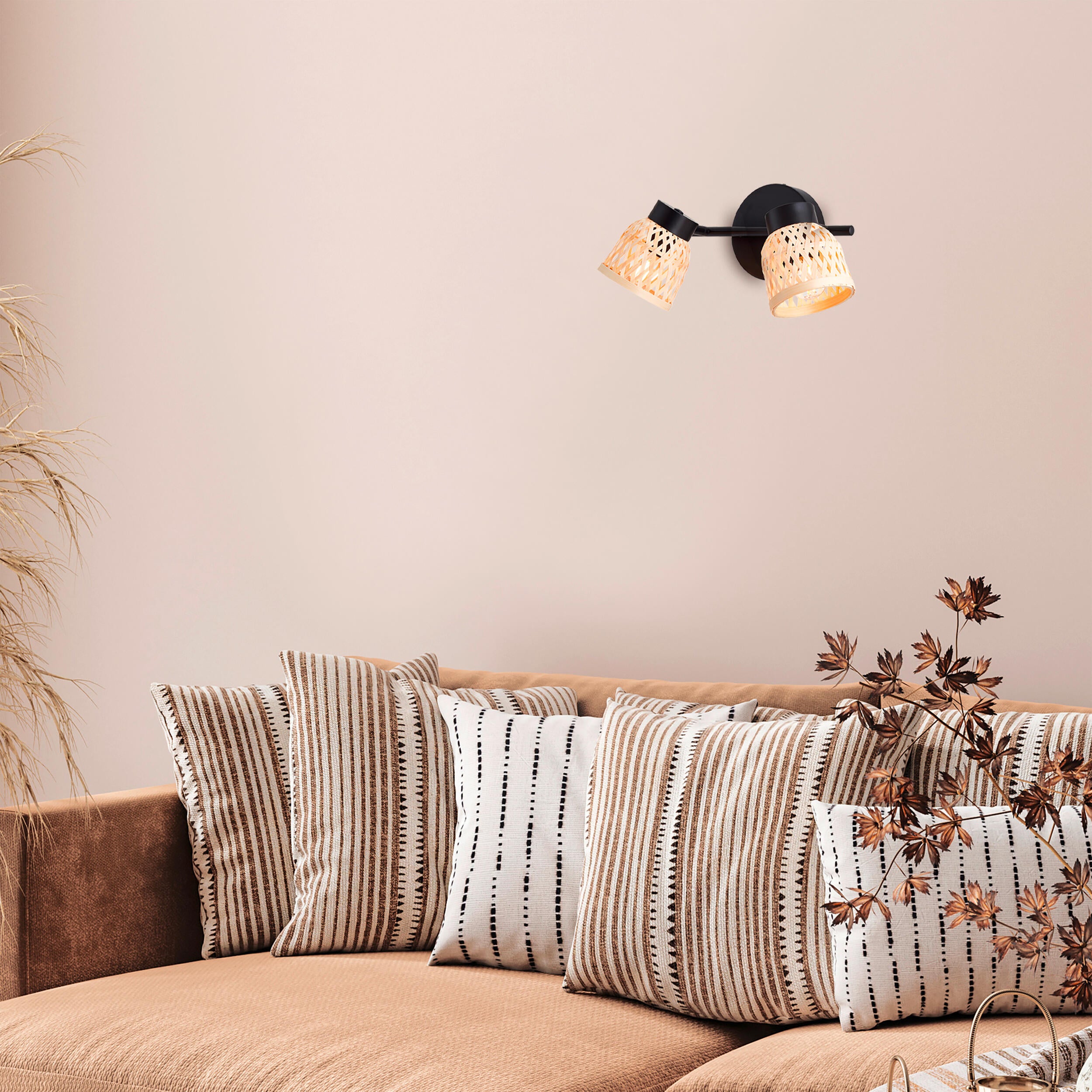 Candeeiro de teto INSPIRE NINON E14 2 LUZES D10.5CM PRETO - 21