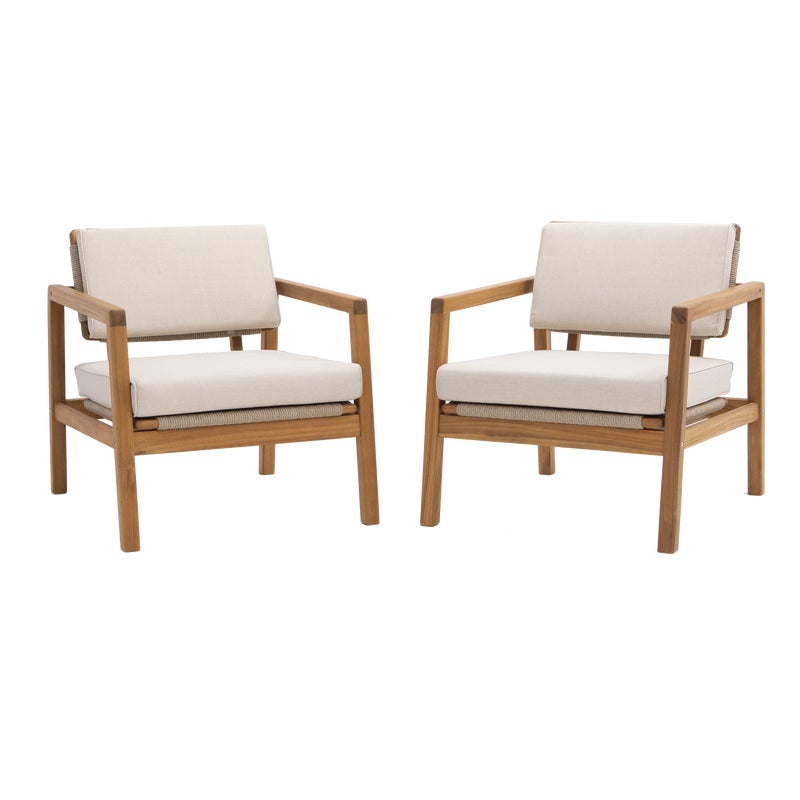 Fotel ogrodowy Oasis 2 szt. drewniane Naterial