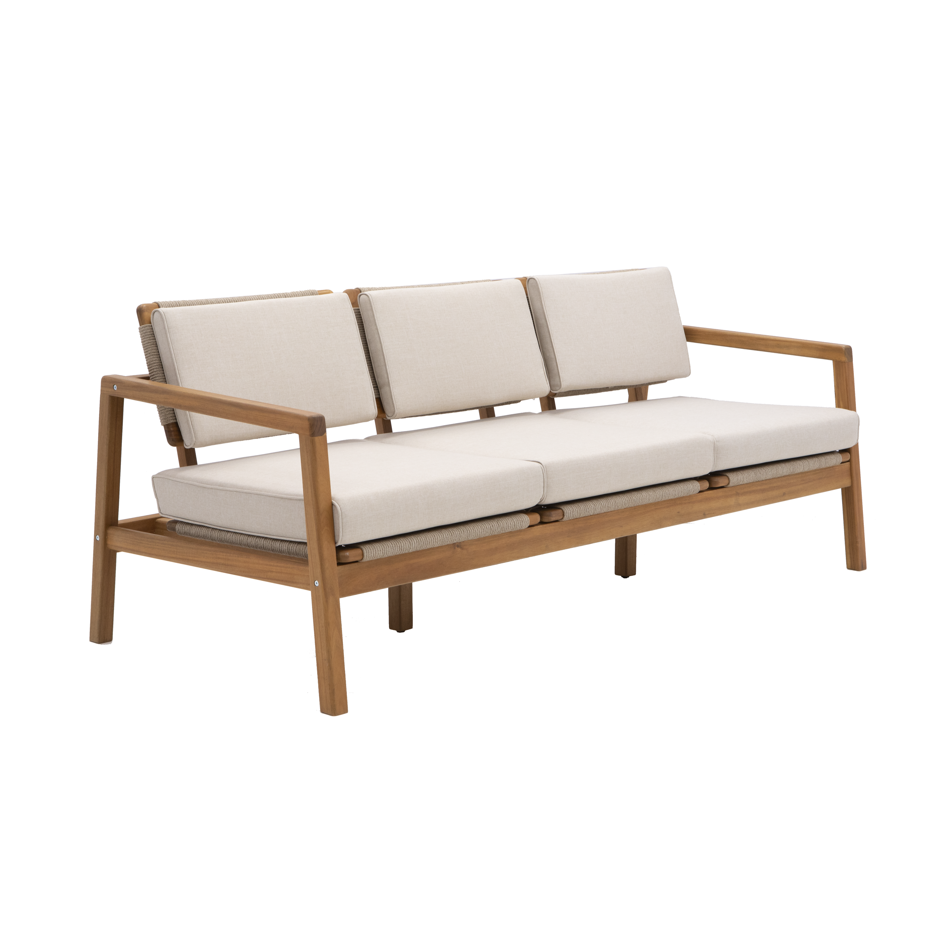 Sofá de jardín NATERIAL Oasis de acacia 3 plazas Leroy Merlin