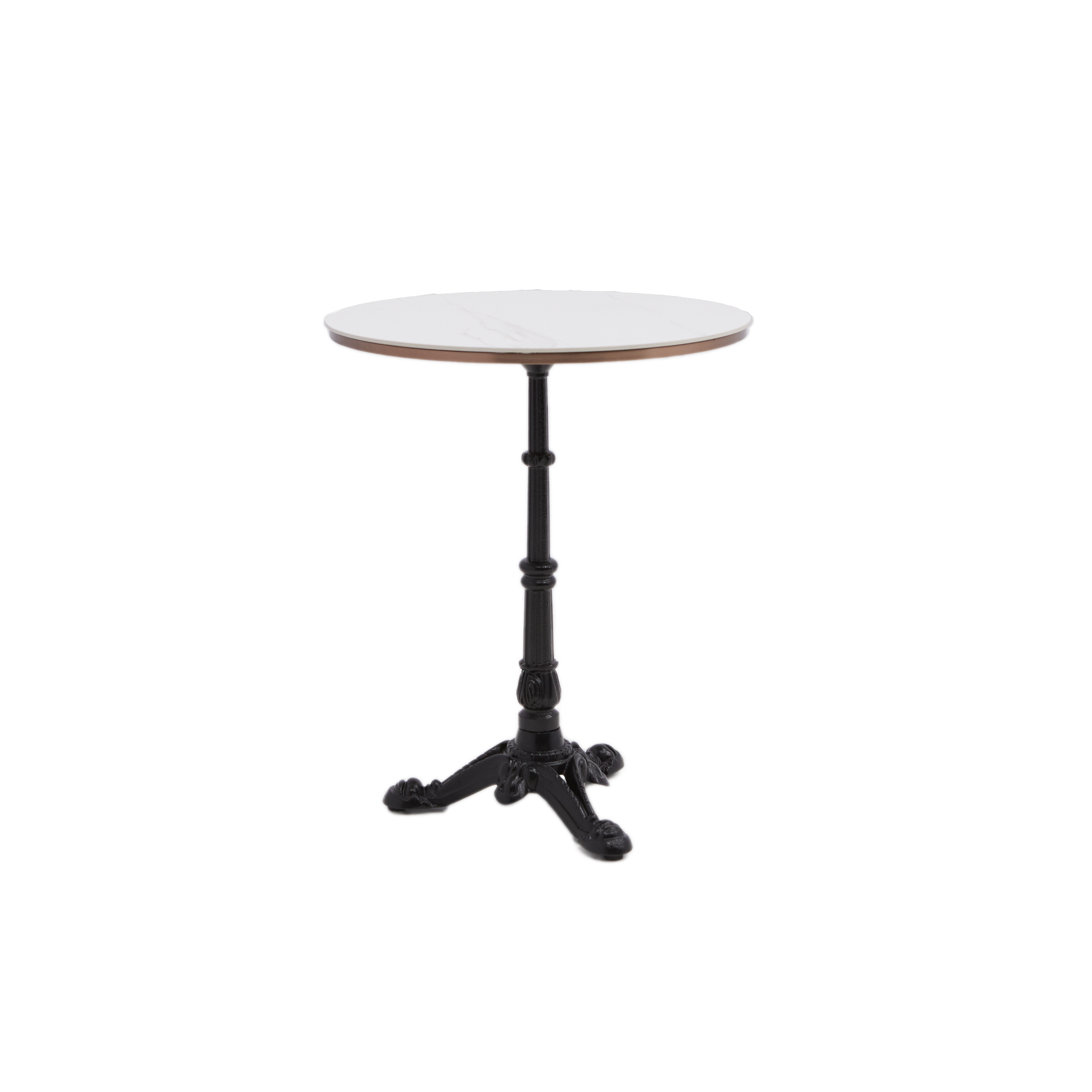 Mesa de jardín naterial paris de hierro fundido blanco de ø 60 x 74 cm