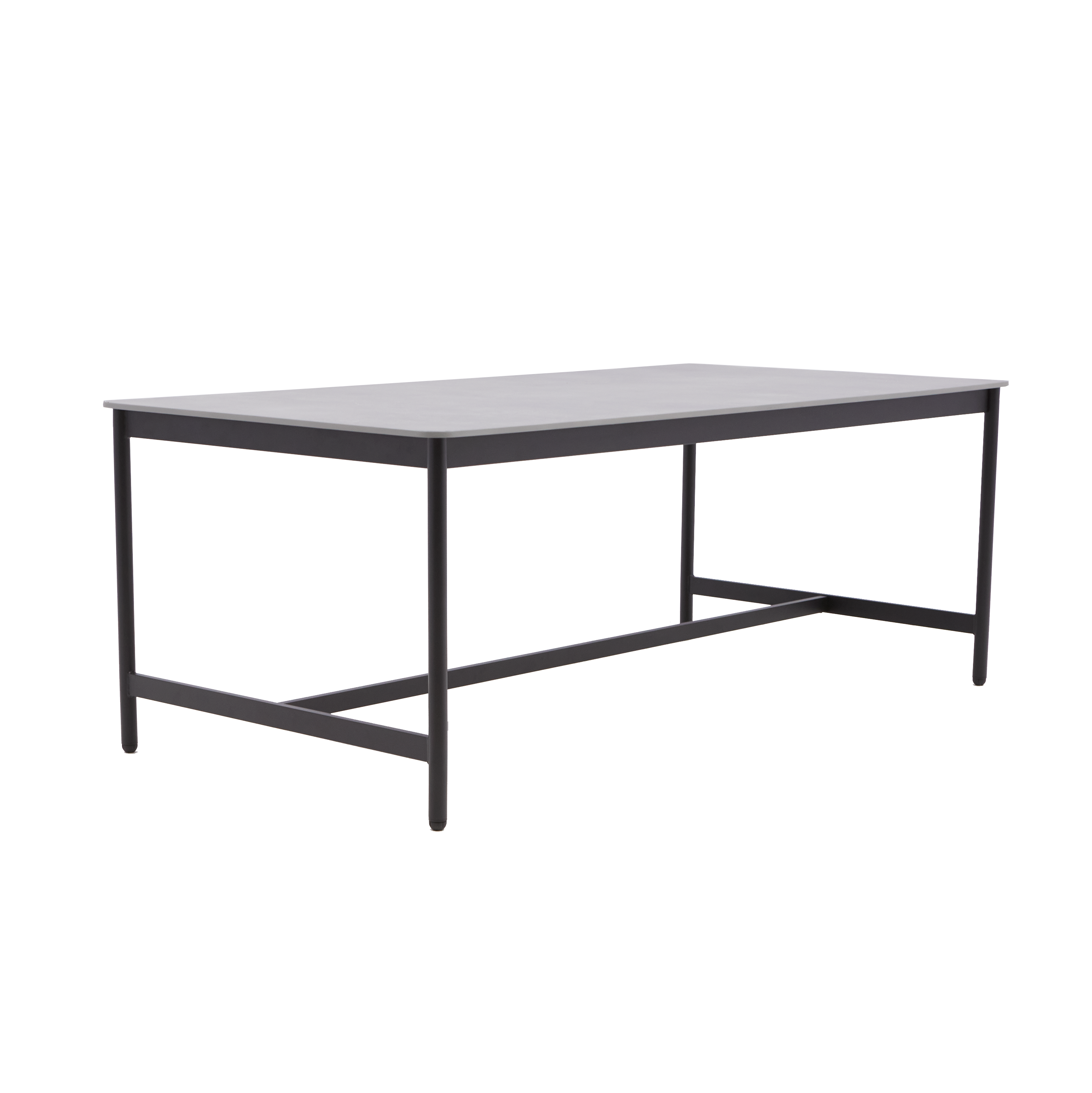 Mesa de jardín naterial idunn de aluminio y duraboard de 200 x 74.7 x 100 cm
