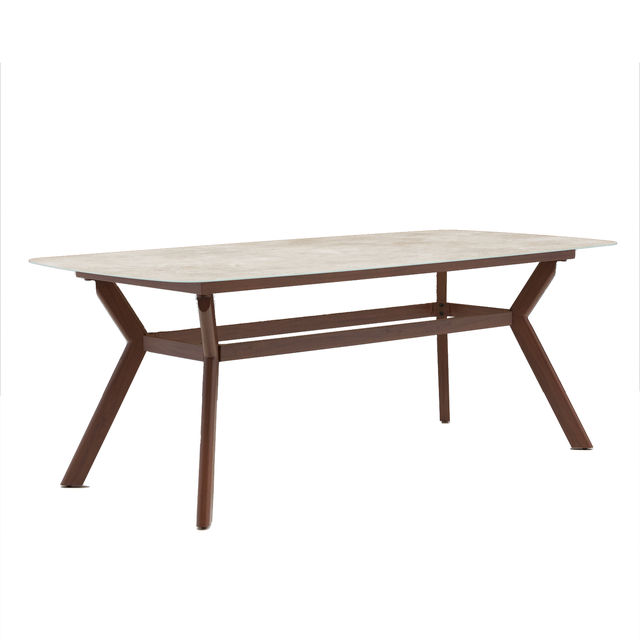 Mesa de jardín NATERIAL Retro de aluminio de 100 x 74 x 200 cm