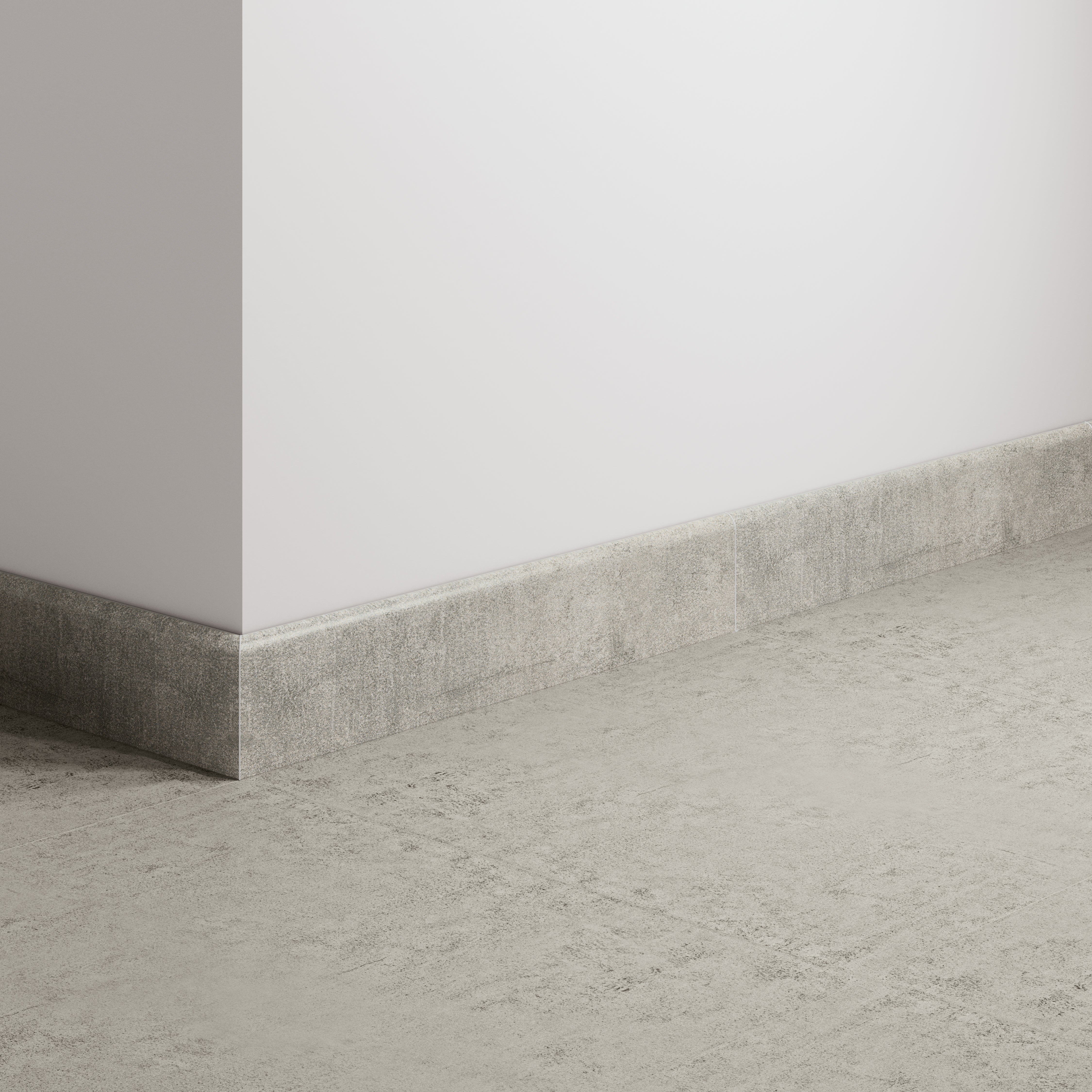 Lot de 3 plinthes carrelage Béton gris n°07, Ht.  x L. 45 cm, Ep.8.2 mm - 2