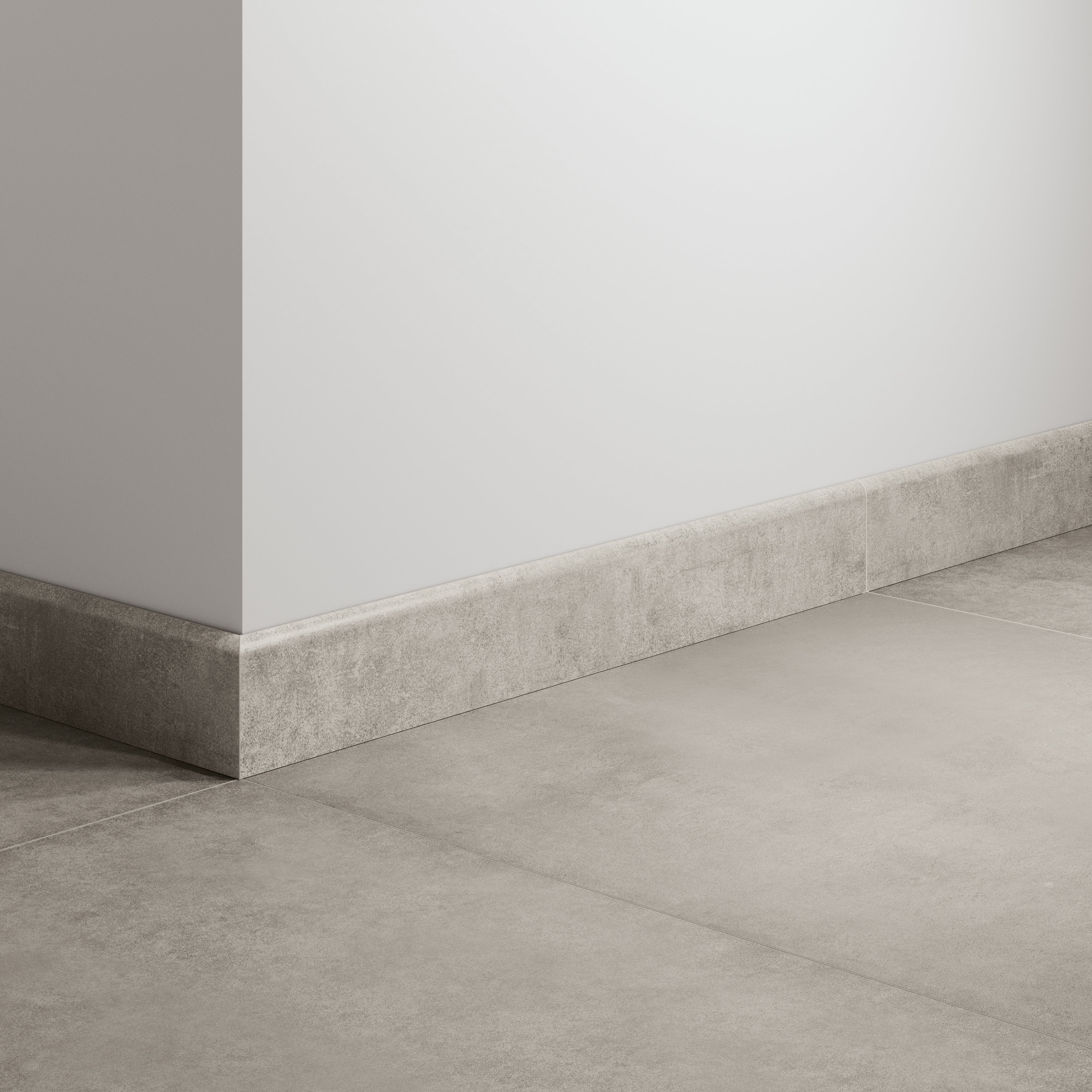 Lot de 2 plinthes carrelage Béton gris n°05, Ht.  x L. 60 cm, Ep.8.9 mm - 2