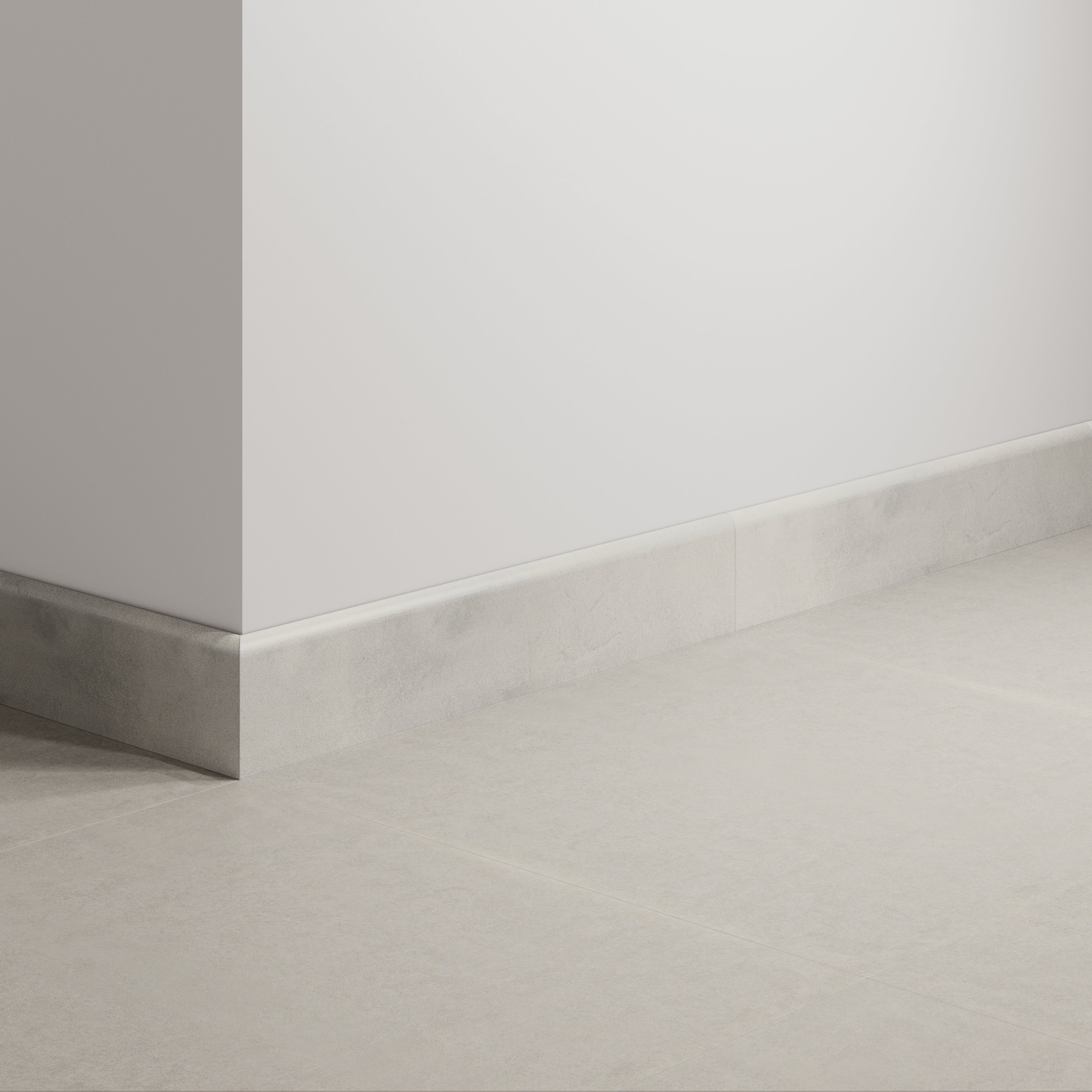 Lot de 3 plinthes carrelage Béton gris clair n°20, Ht.  x L. 45 cm, Ep.8.2 mm - 2