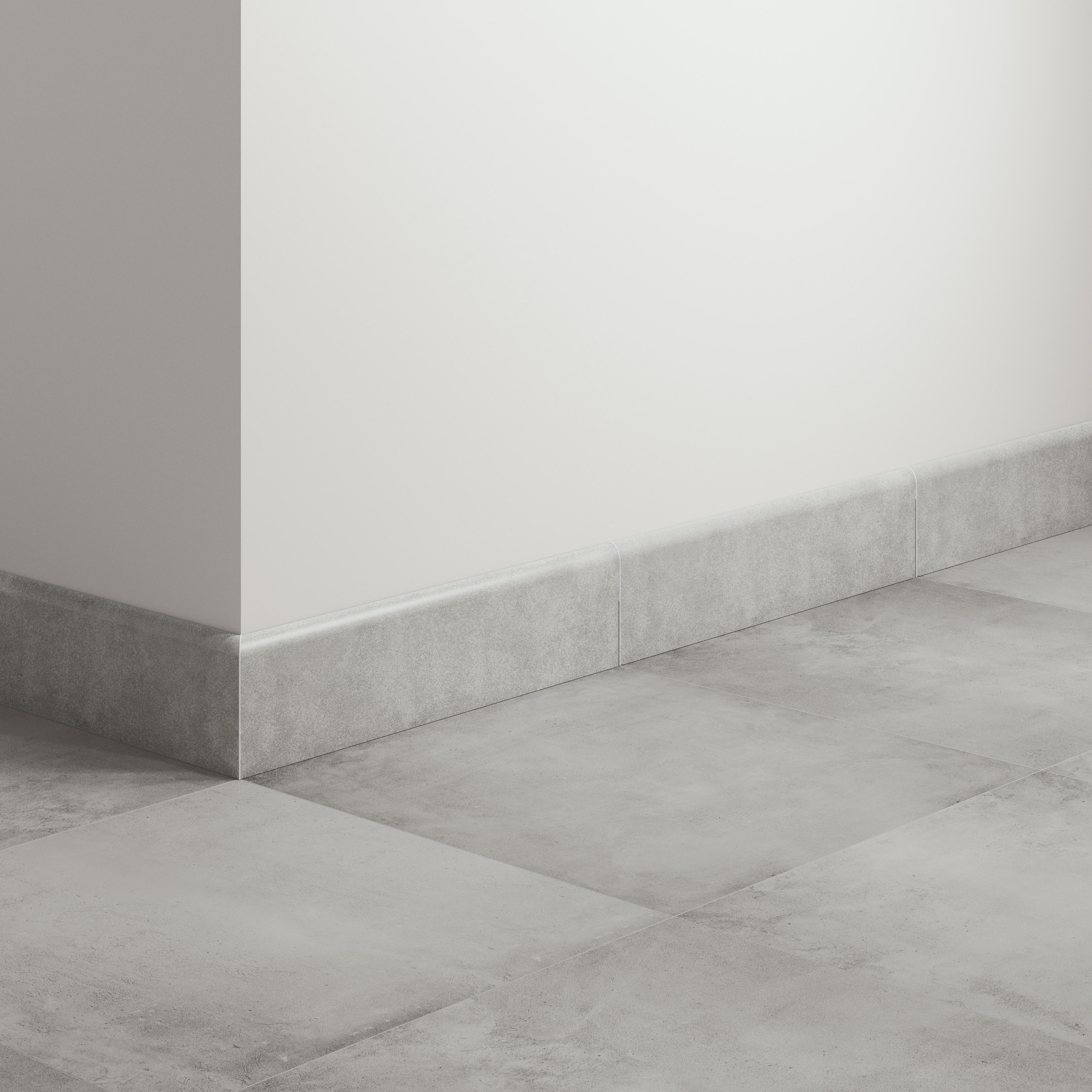 Lot de 3 plinthes carrelage Béton gris moyen n°34, Ht.  x L. 33 cm, Ep.7.9 mm - 2