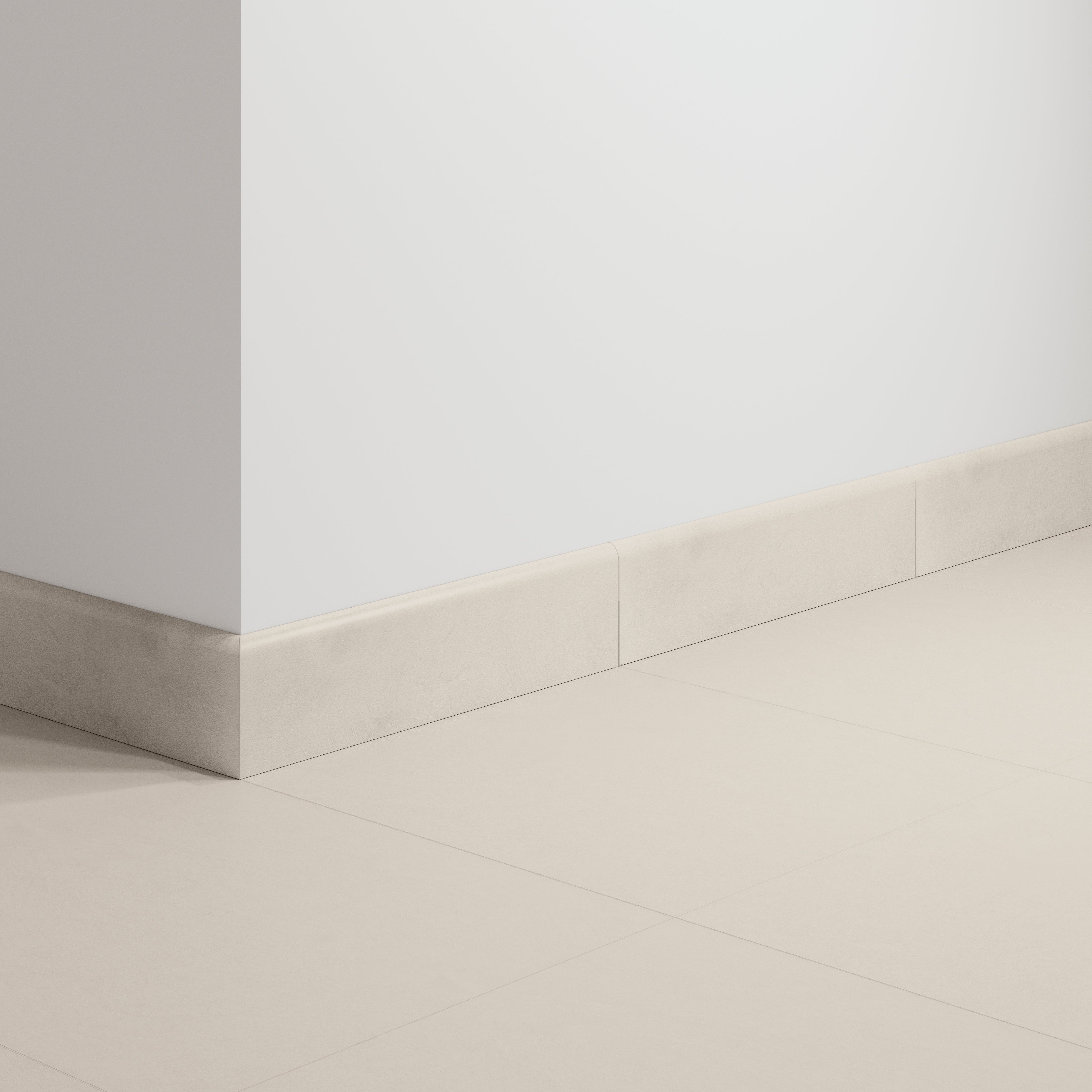Lot de 3 plinthes carrelage Béton gris clair n°35, Ht.  x L. 33 cm, Ep.7.9 mm - 2