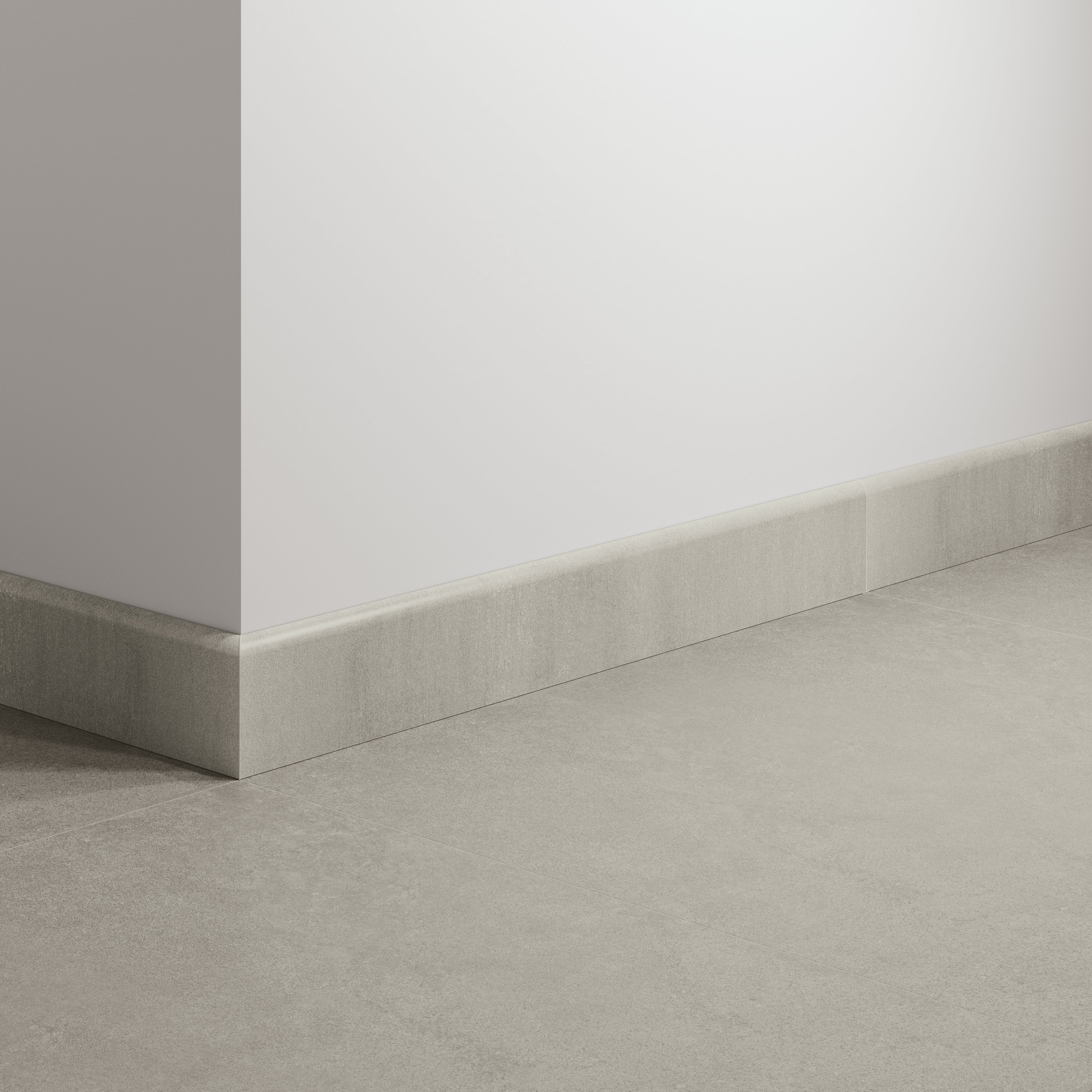 Lot de 2 plinthes carrelage Béton gris moyen n°26, Ht.  x L. 60 cm, Ep.8.9 mm - 2