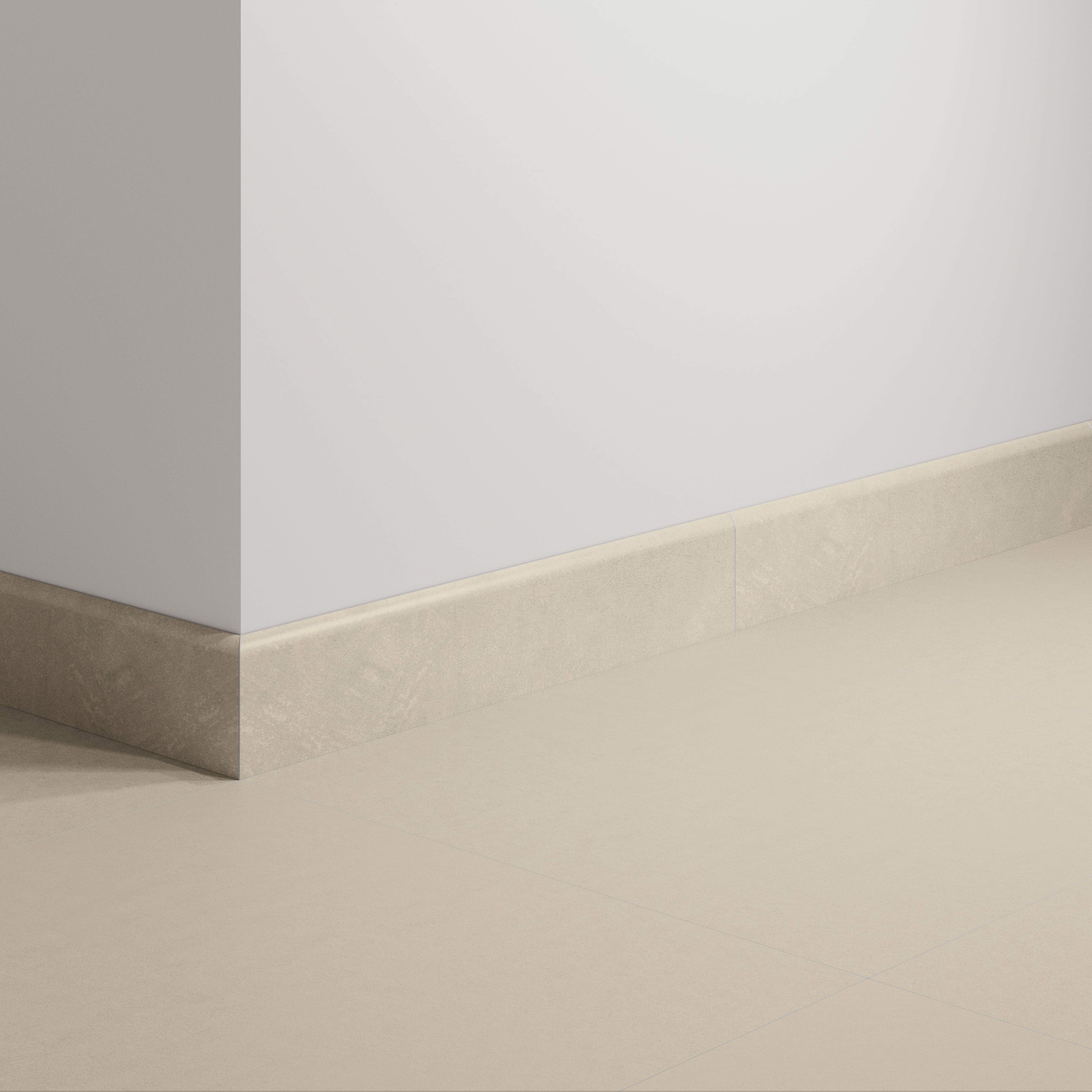 Lot de 3 plinthes carrelage Béton gris clair n°42, Ht.  x L. 45 cm, Ep.8.2 mm - 2