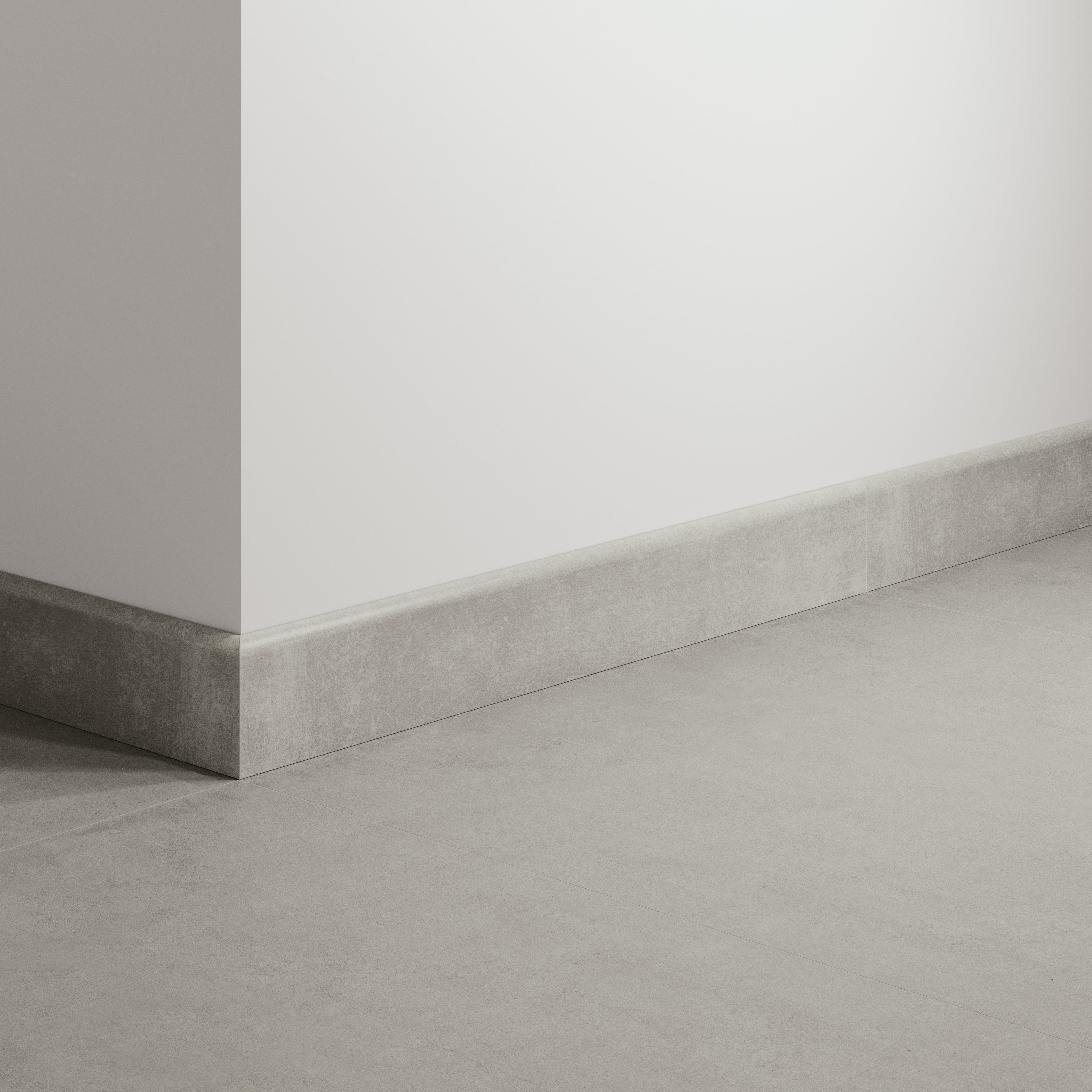 Lot de 2 plinthes carrelage Béton gris clair n°23, Ht.  x L. 60 cm, Ep.8.9 mm - 2