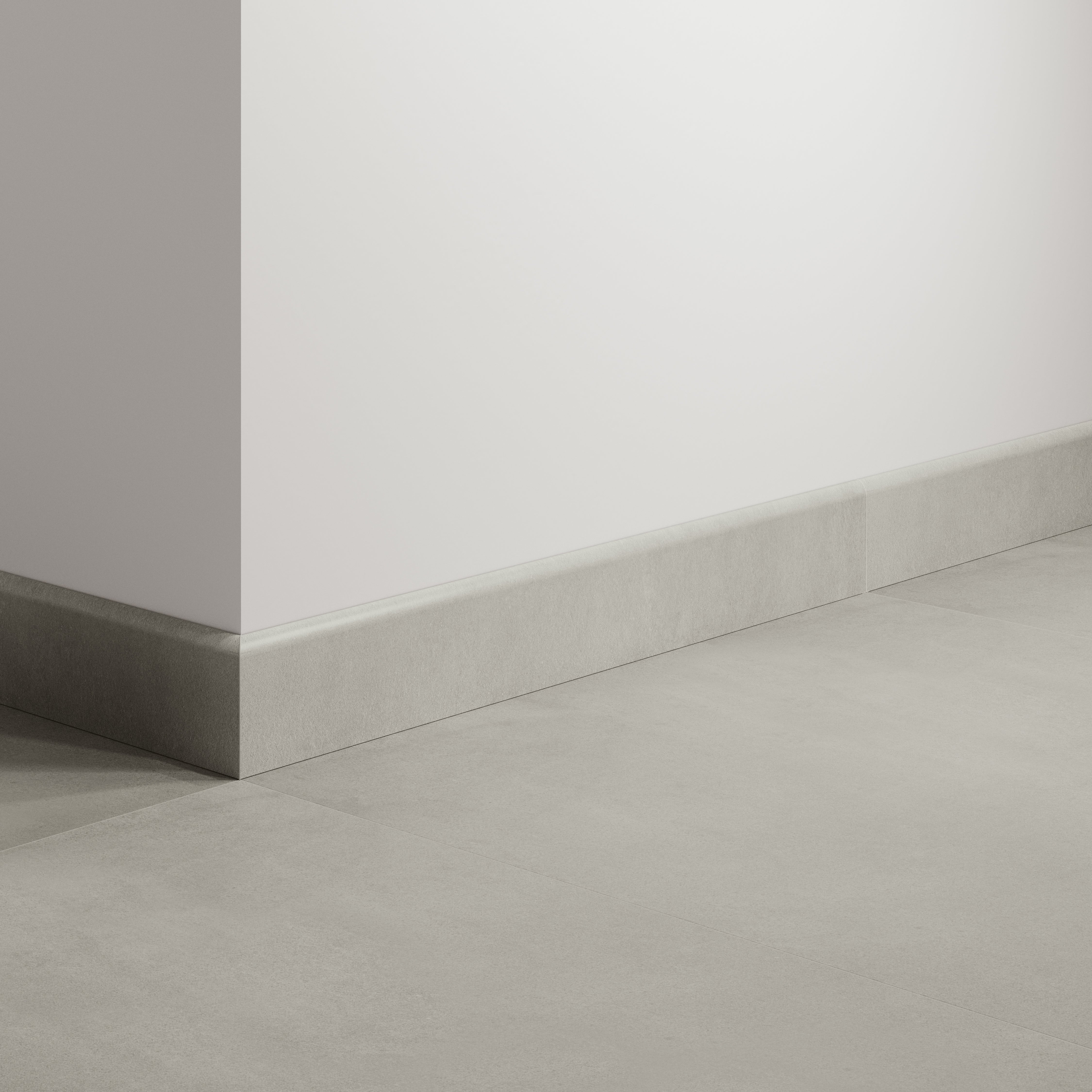 Lot de 2 plinthes carrelage Béton gris clair n°37, Ht.  x L. 60 cm, Ep.8.9 mm - 2
