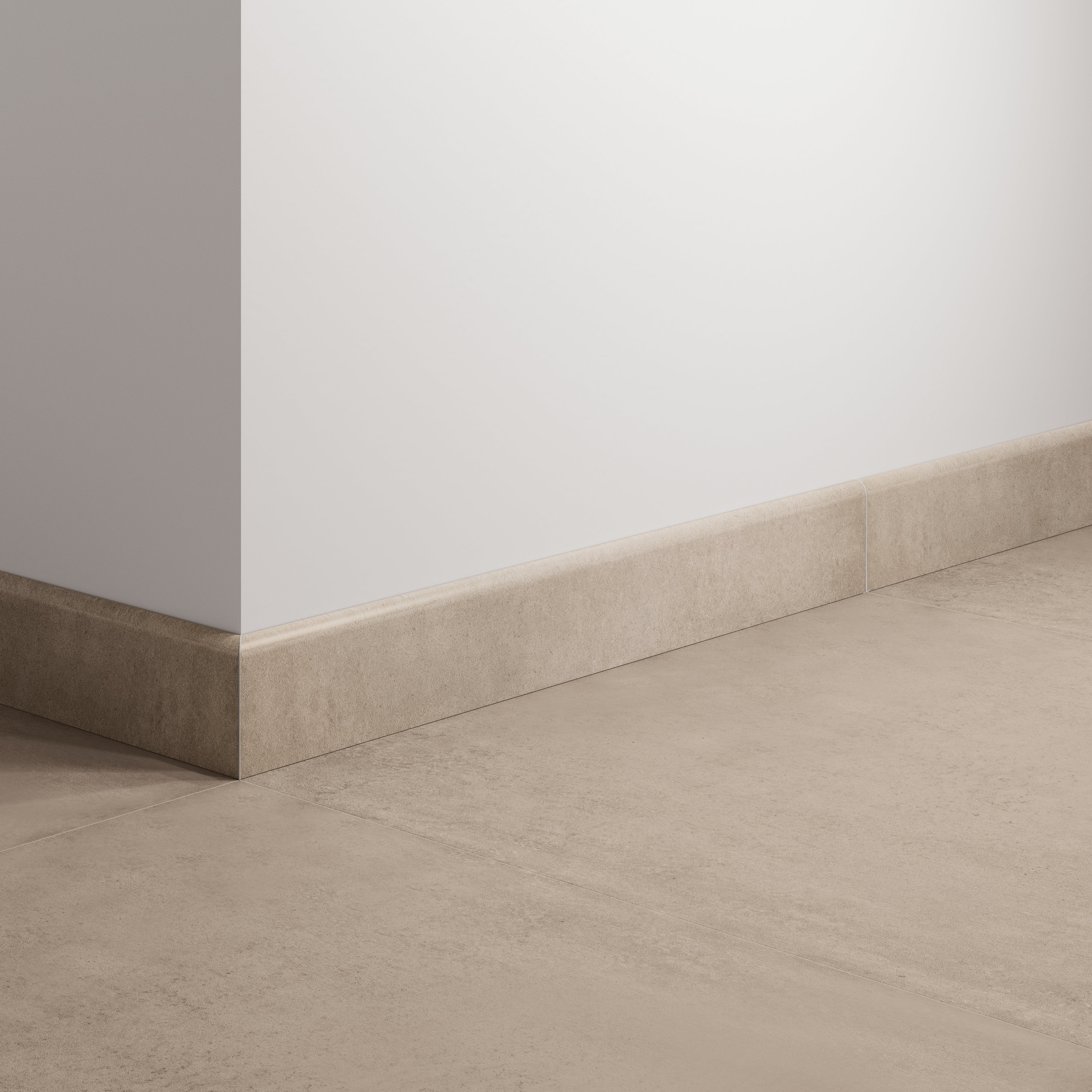 Lot de 2 plinthes carrelage Béton greige n°53, Ht.  x L. 60 cm, Ep.8.9 mm - 2