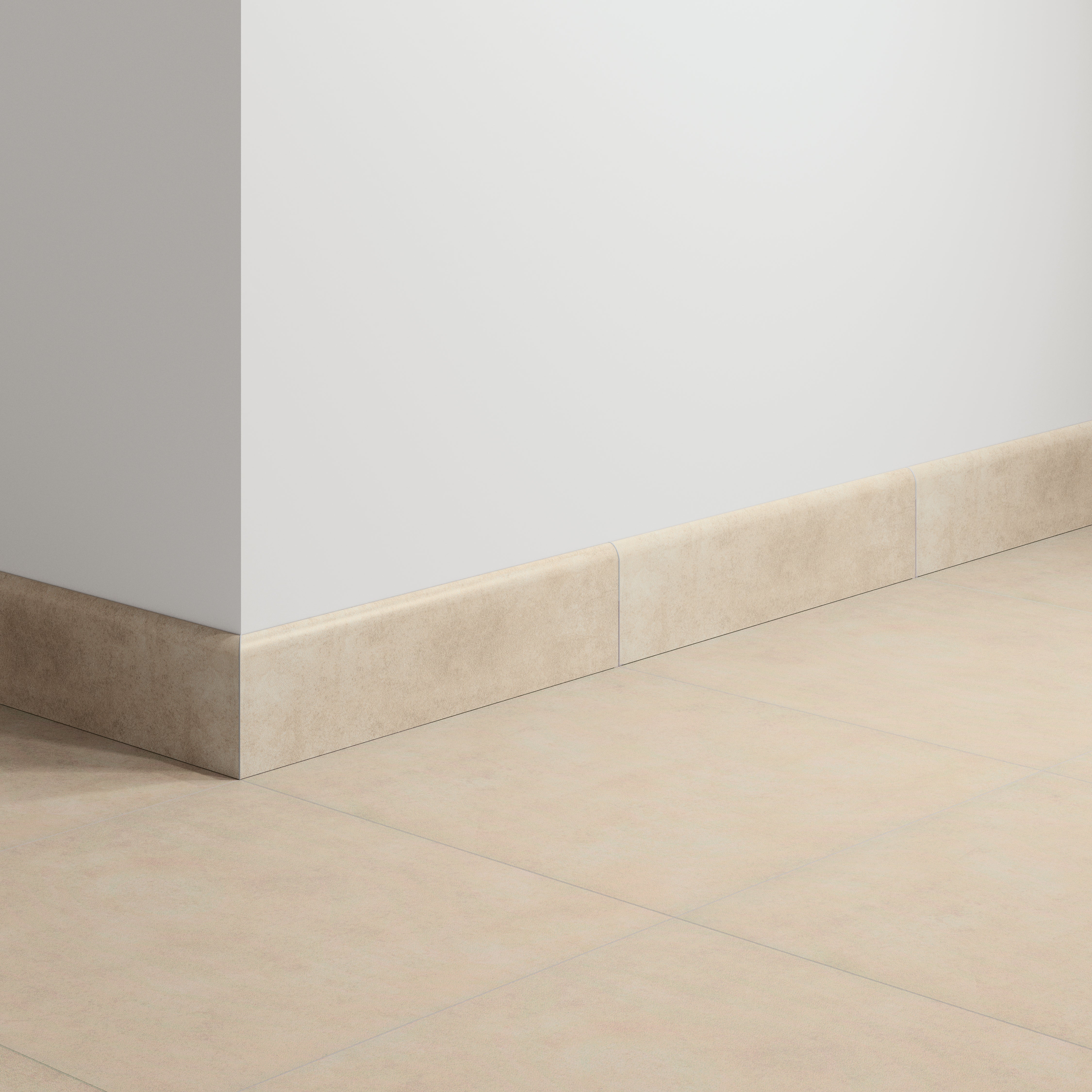 Lot de 3 plinthes carrelage Béton beige clair n°77, Ht.  x L. 33 cm, Ep.7.9 mm - 2