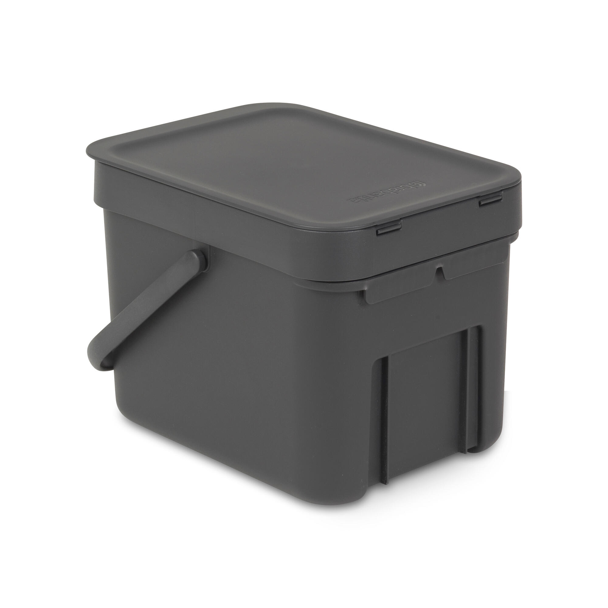 Poubelle compost de cuisine 6L BRABANTIA Sort&go gris - 6