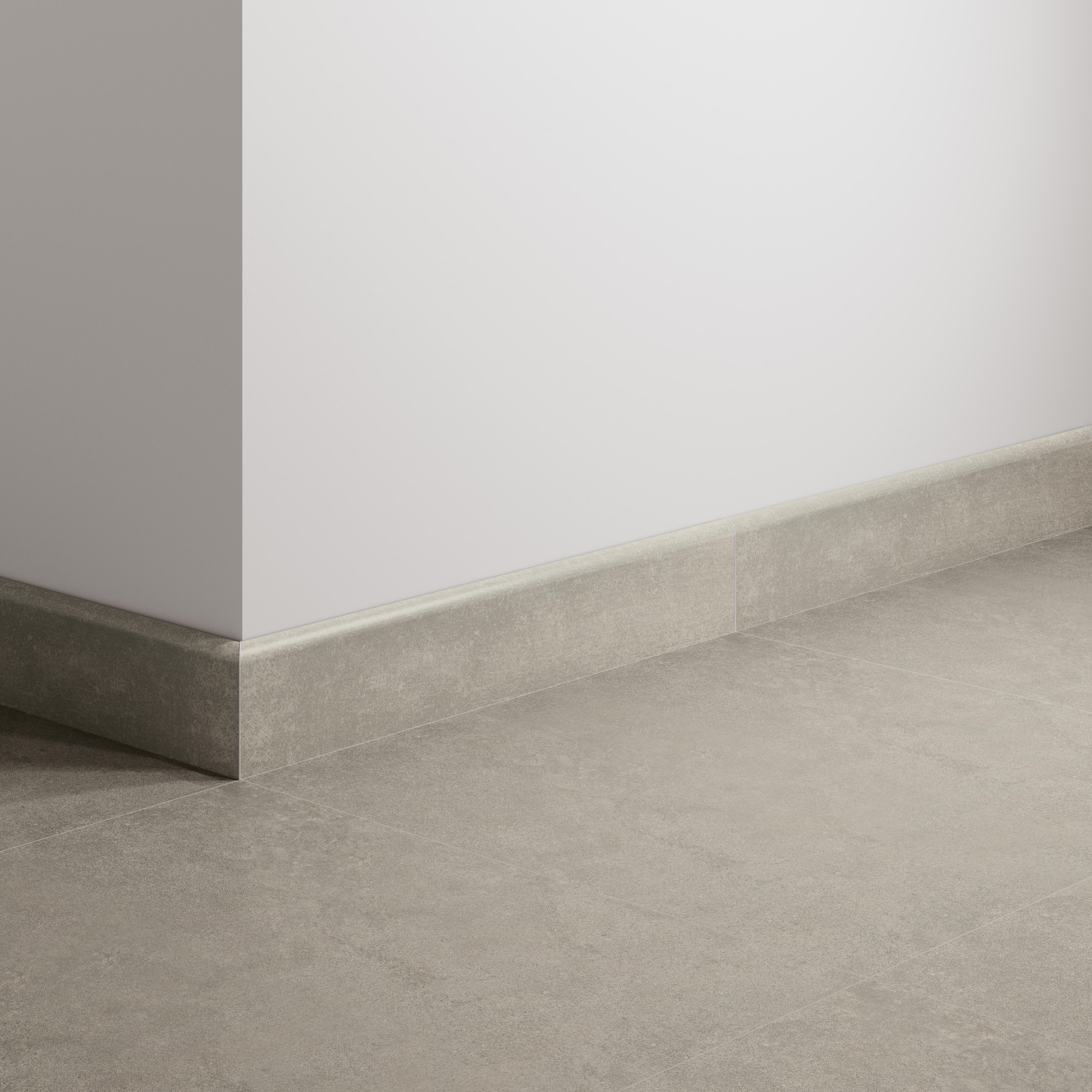 Lot de 3 plinthes carrelage Béton gris clair n°82, Ht.  x L. 45 cm, Ep.8.2 mm - 2