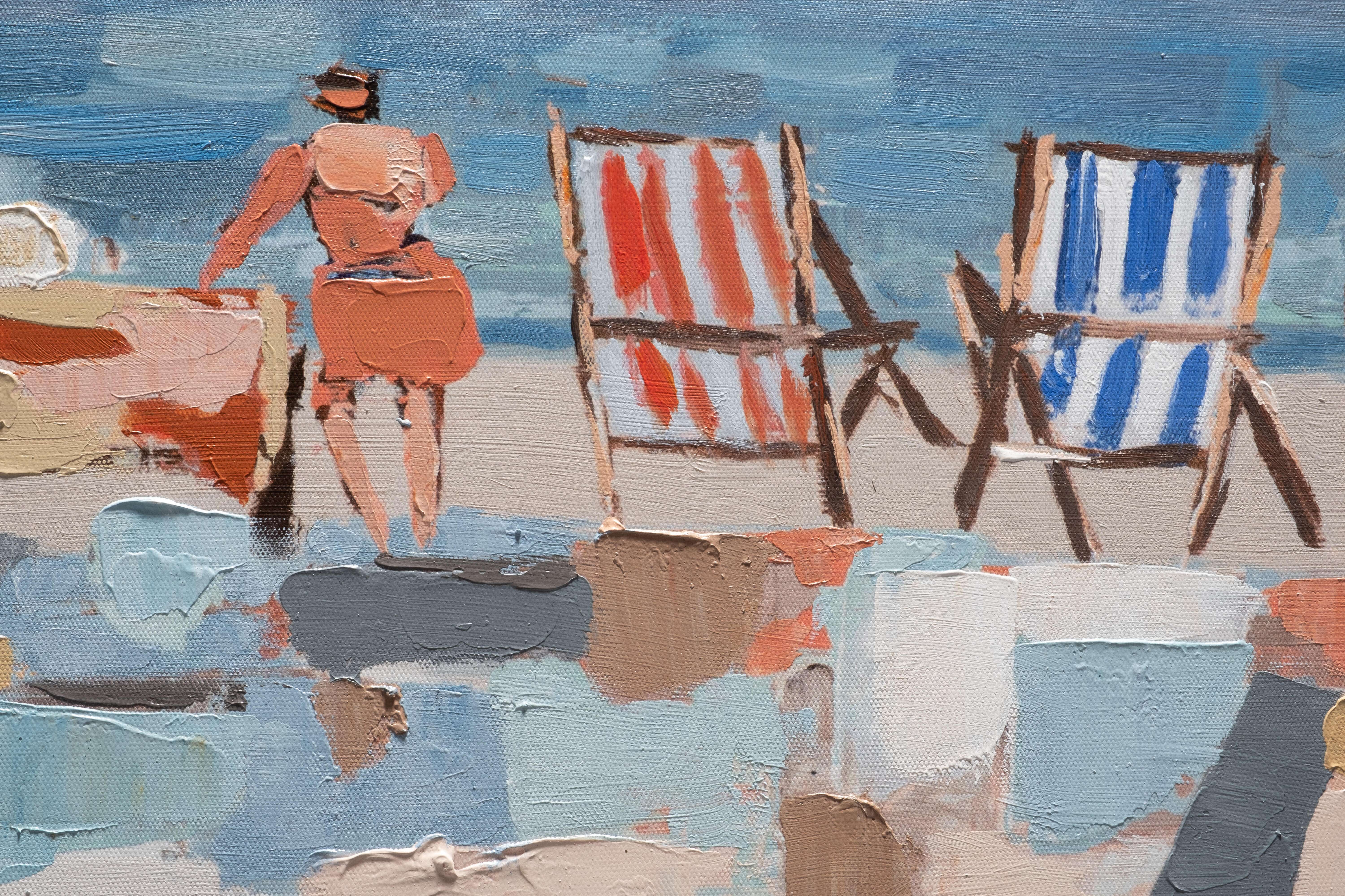 Tela pintada PRAIA 60 x 120 cm - 2