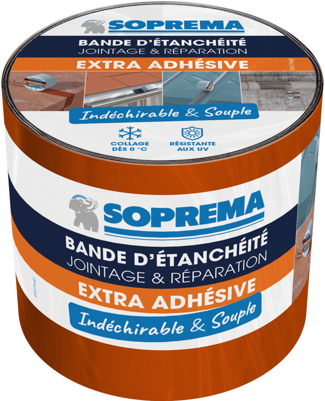 Bande adhésive d'étanchéité terre cuite SOPREMA L.5 x l.0.1 m