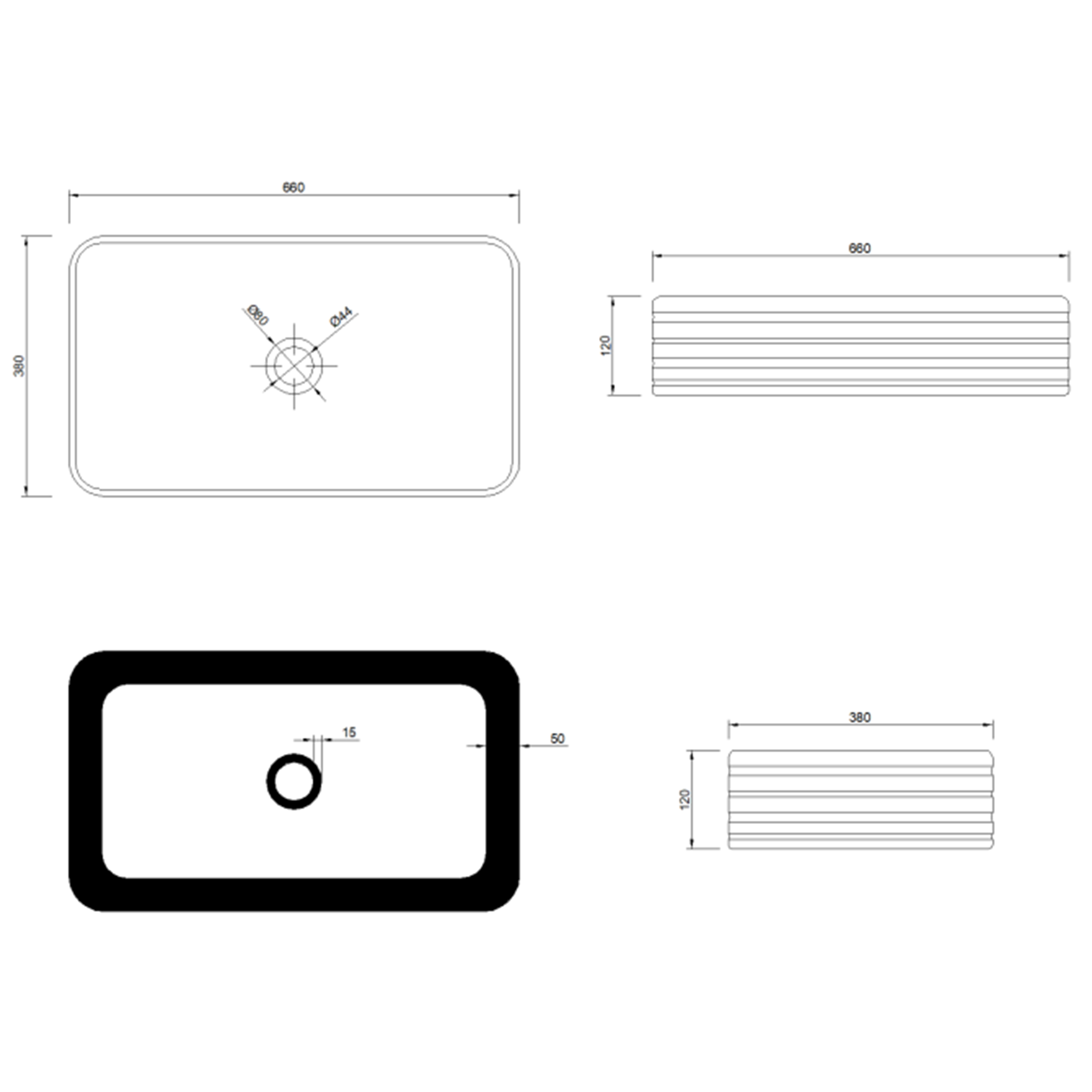 Umywalka nablatowa Lipsi 66 Invena - 3