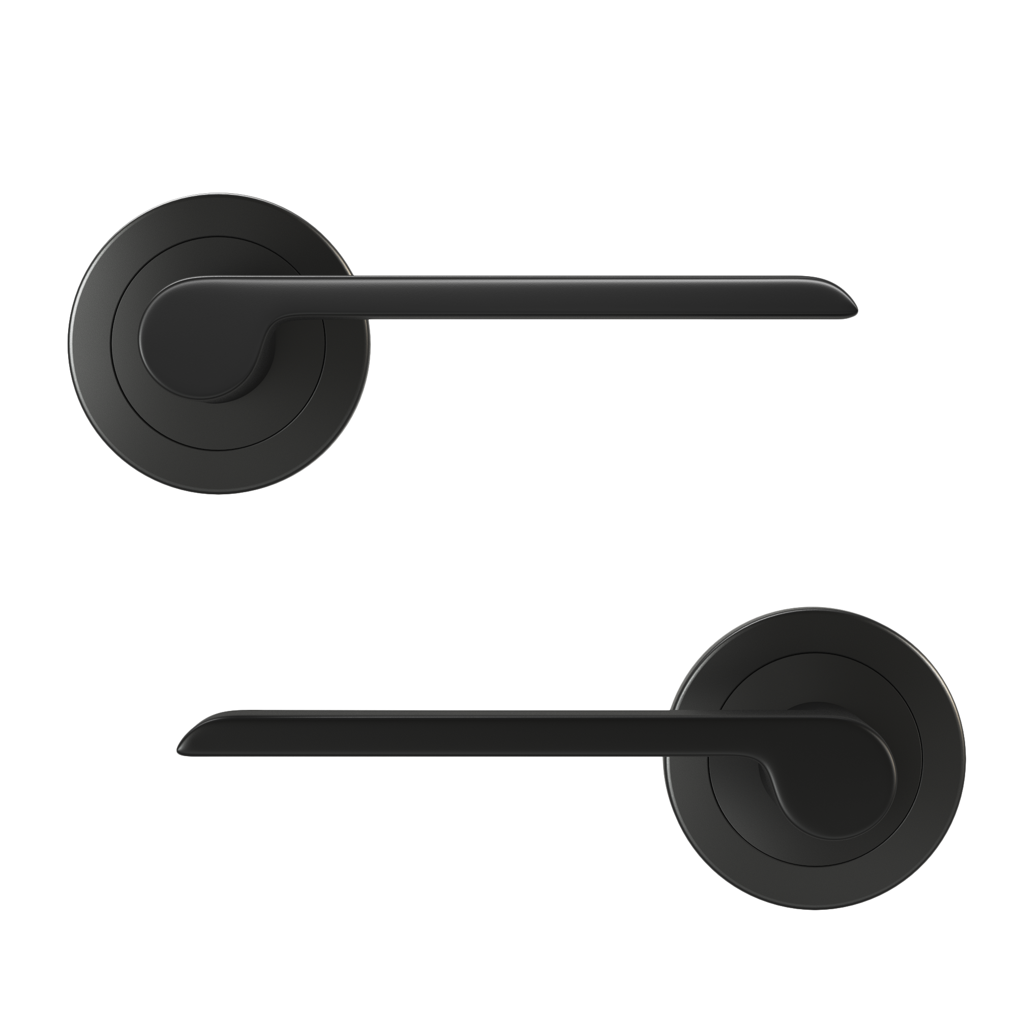 2 poignées sur rosace INSPIRE Birdie noir mat A1 - 2