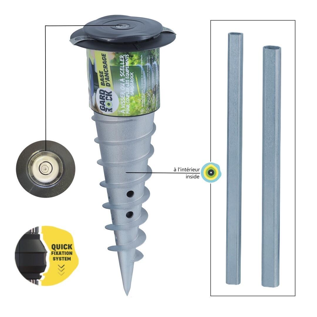 Base d’ancrage en aluminium multi-applications à visser ou à sceller - 3