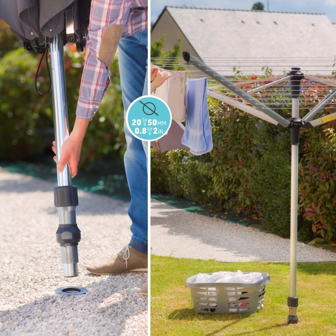 Pied pour parasol droit à clipser sur la base d’ancrage - 6