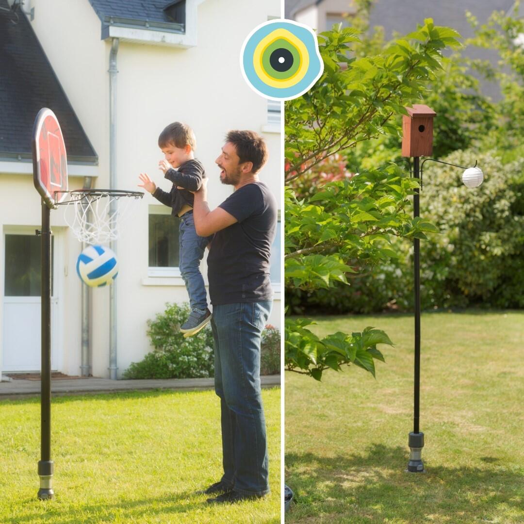 Pied pour parasol droit à clipser sur la base d’ancrage - 2