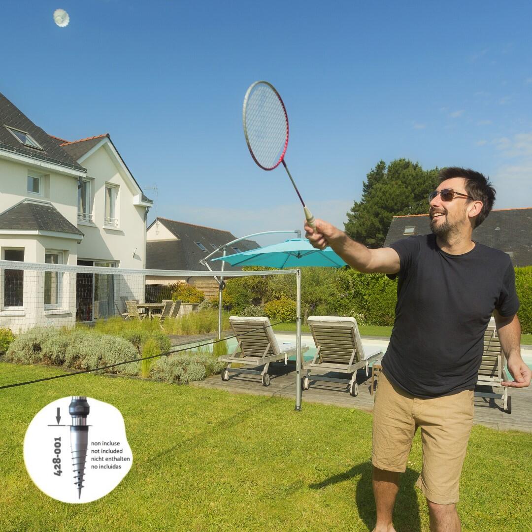 Kit poteaux multisports gris - 3