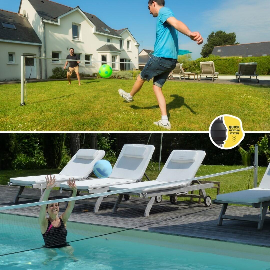 Kit poteaux multisports gris - 7