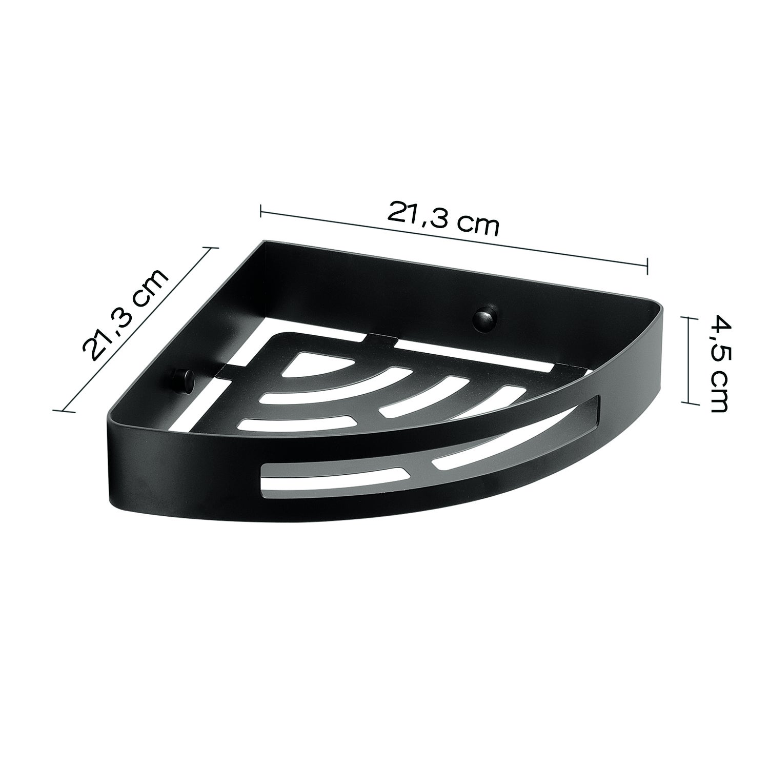 Organizer per doccia per parete e parete doccia NERVA PORTAOGG. DOCCIA ANG. NERO MATT nero matt - 3