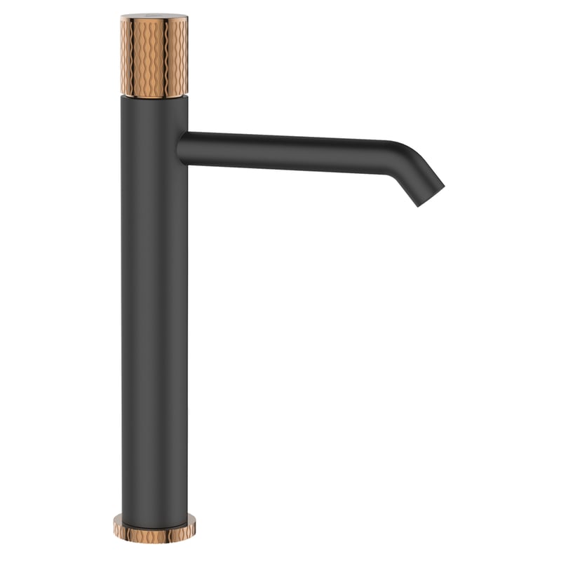 Bateria umywalkowa wysoka czarna Starlight Invena