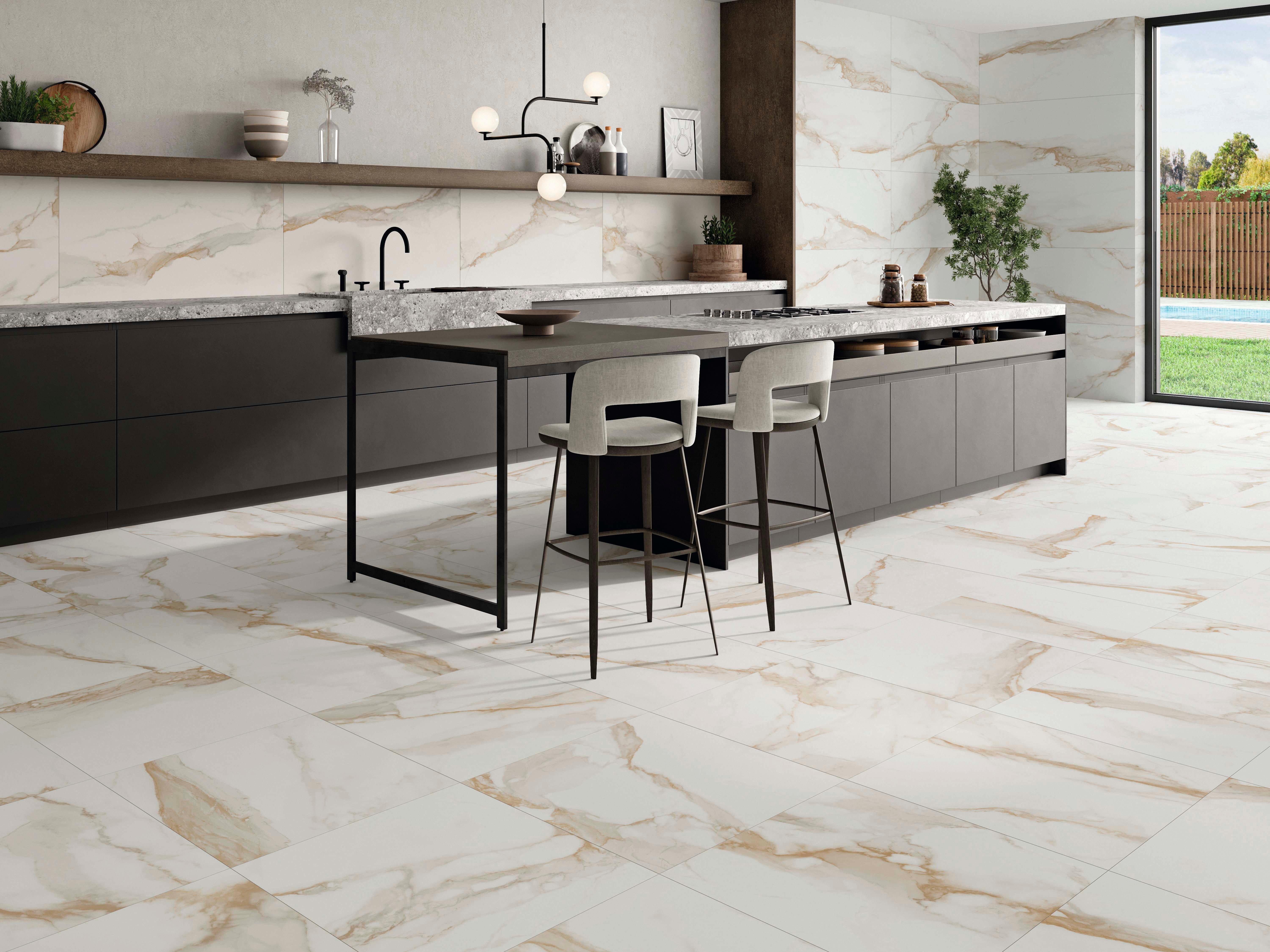 Pavimento cerâmico 60x120 cm Camile Gold - 2