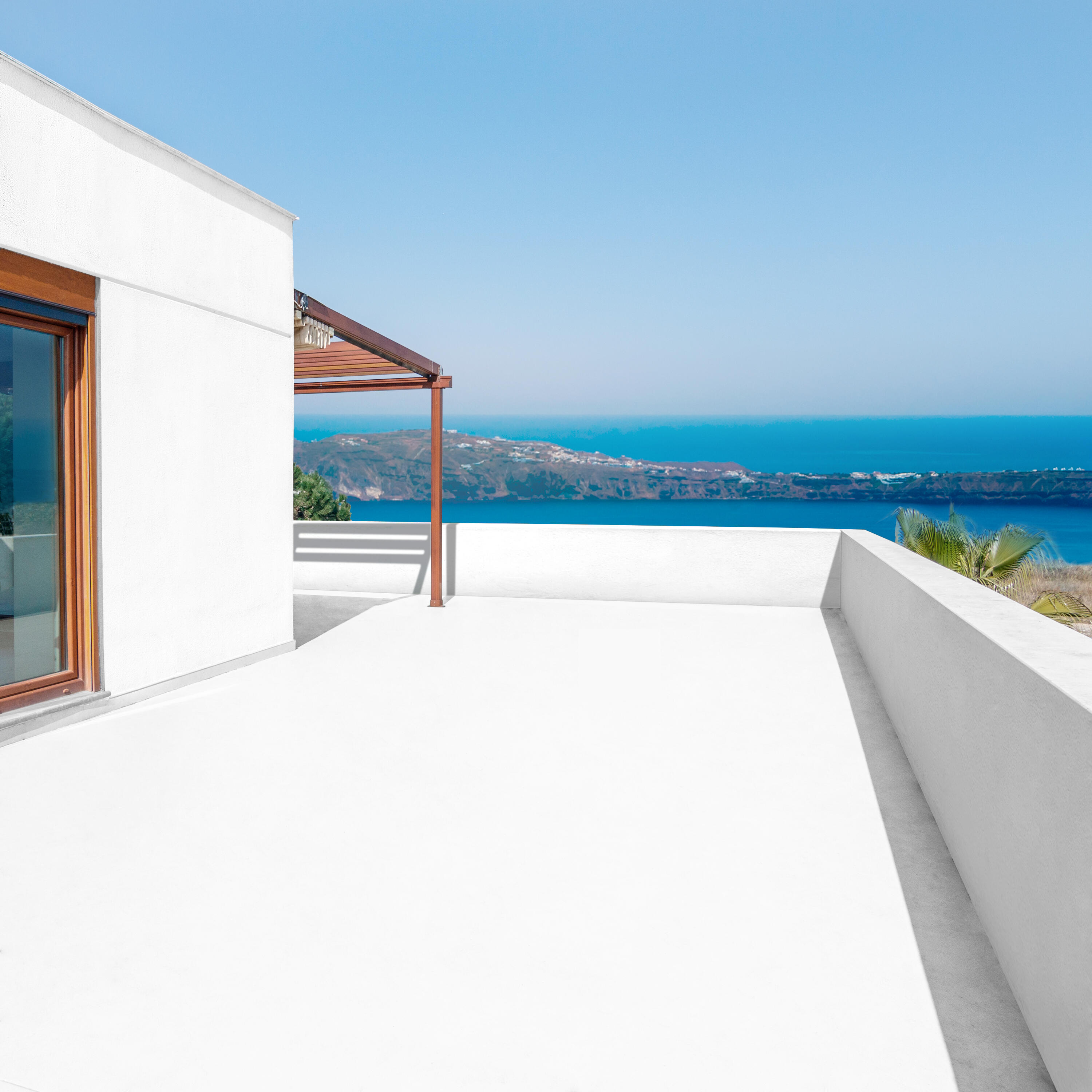 Pintura impermeabilizante exterior AXTON color blanco para fachadas, tejados, terrazas de hormigón, piedra 4L. Acrílico. Protege y decora el tejado. - 2